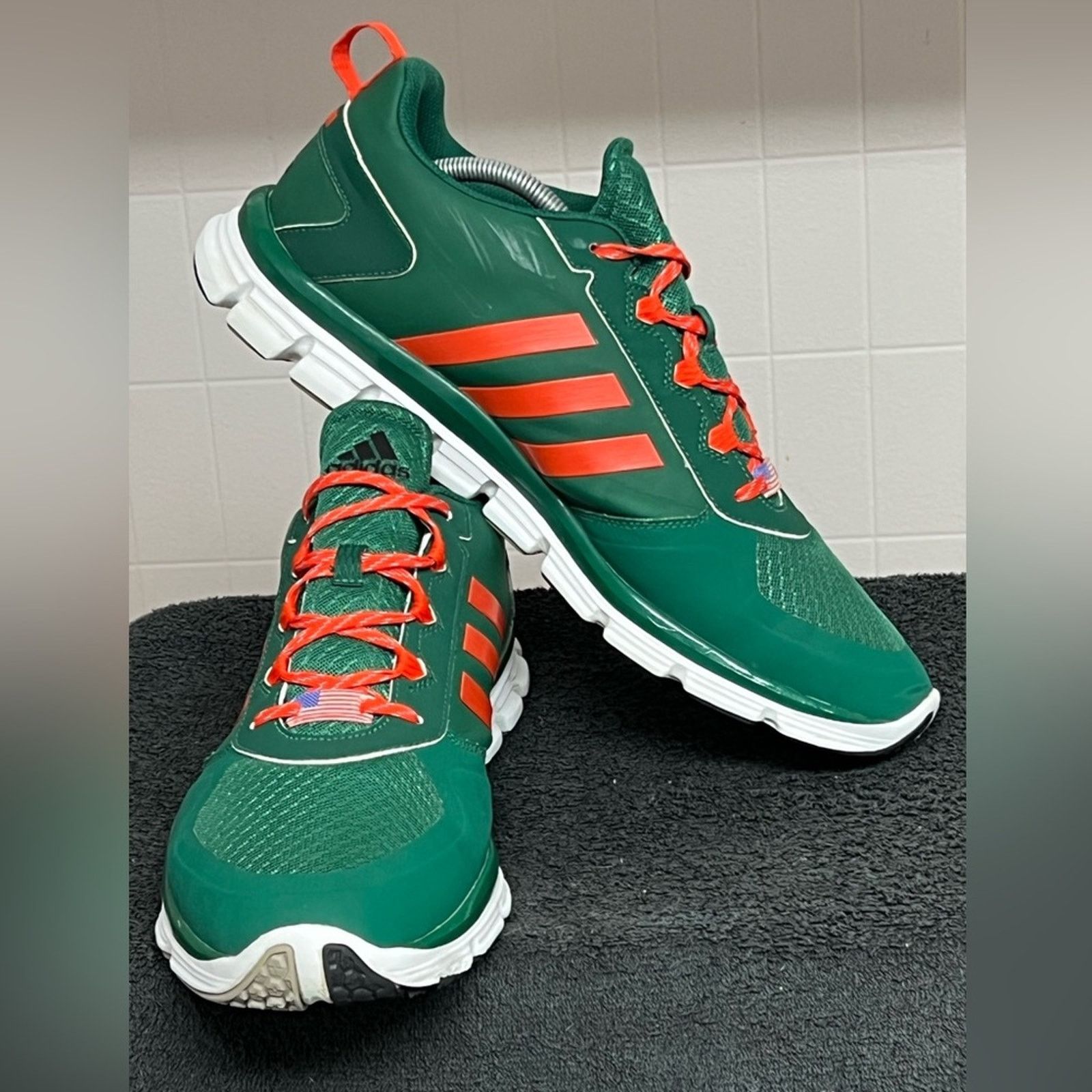 Adidas Adidas SPEED TRAINER PE Miami Hurricanes TEAM EXCLUSIVE RARE Size US 14 / EU 47 - 3 Thumbnail