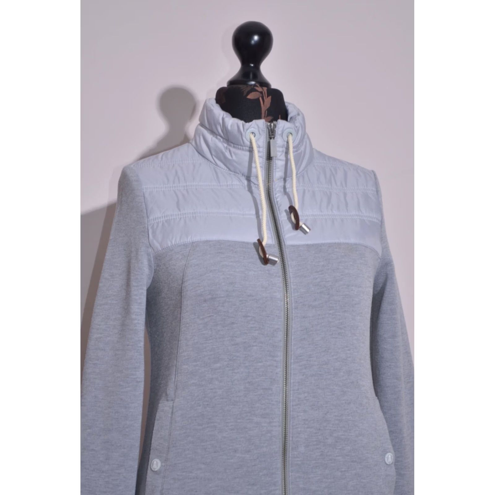 Barbour Barbour Selsey Full Zip Jumper Quilted Panel Grey Casual Lightweight Women UK8 Size M / US 6-8 / IT 42-44 - 2 Thumbnail