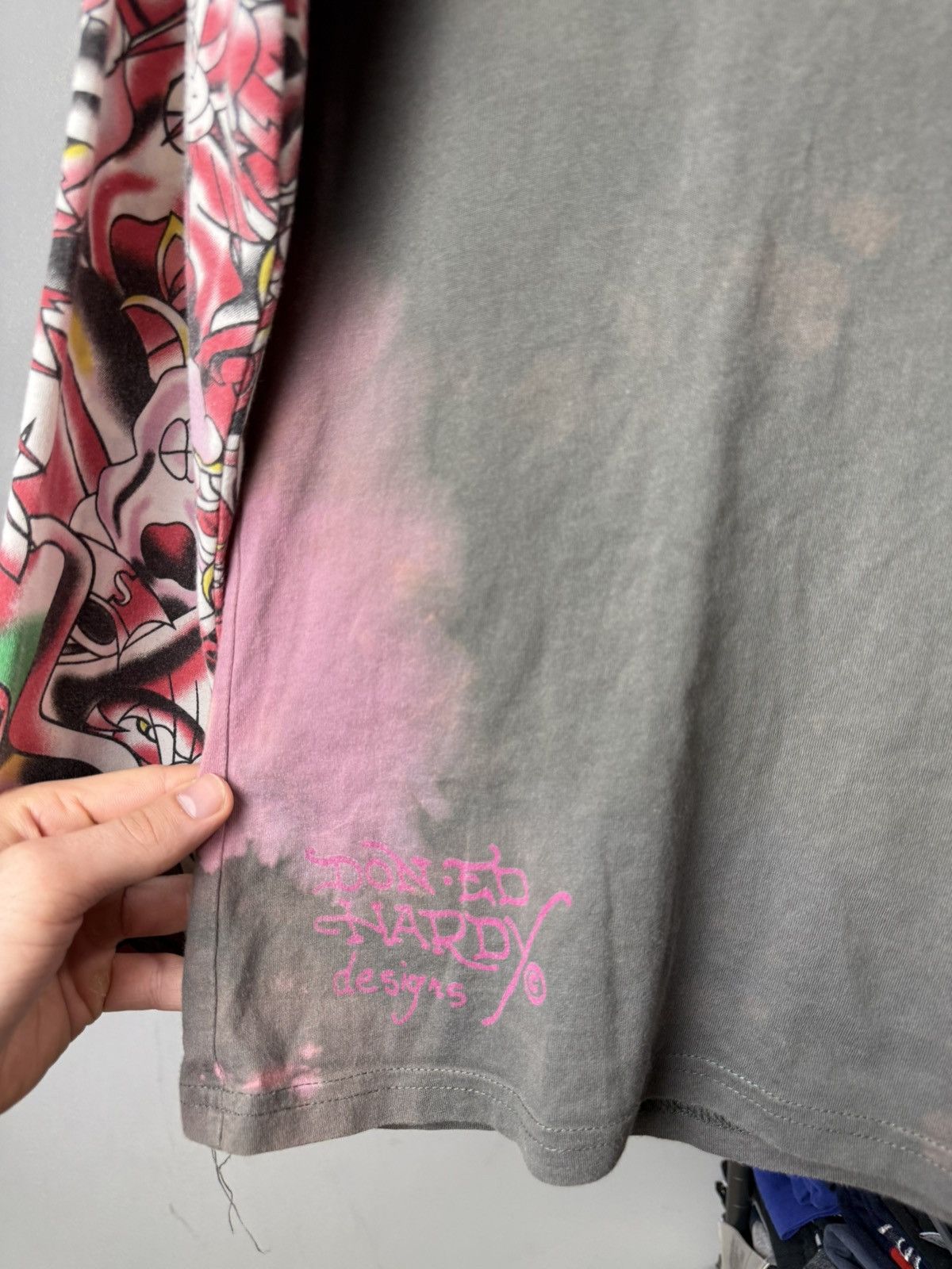 Christian Audigier Vintage Ed Hardy Rhinestones Wolf Longsleeve Punk Rock Size US XL / EU 56 / 4 - 9 Thumbnail