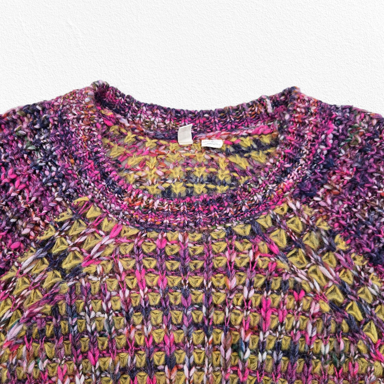 Anthropologie MOTH Chunky Knit Mohair Sweater Multicolor M Size M / US 6-8 / IT 42-44 - 3 Thumbnail