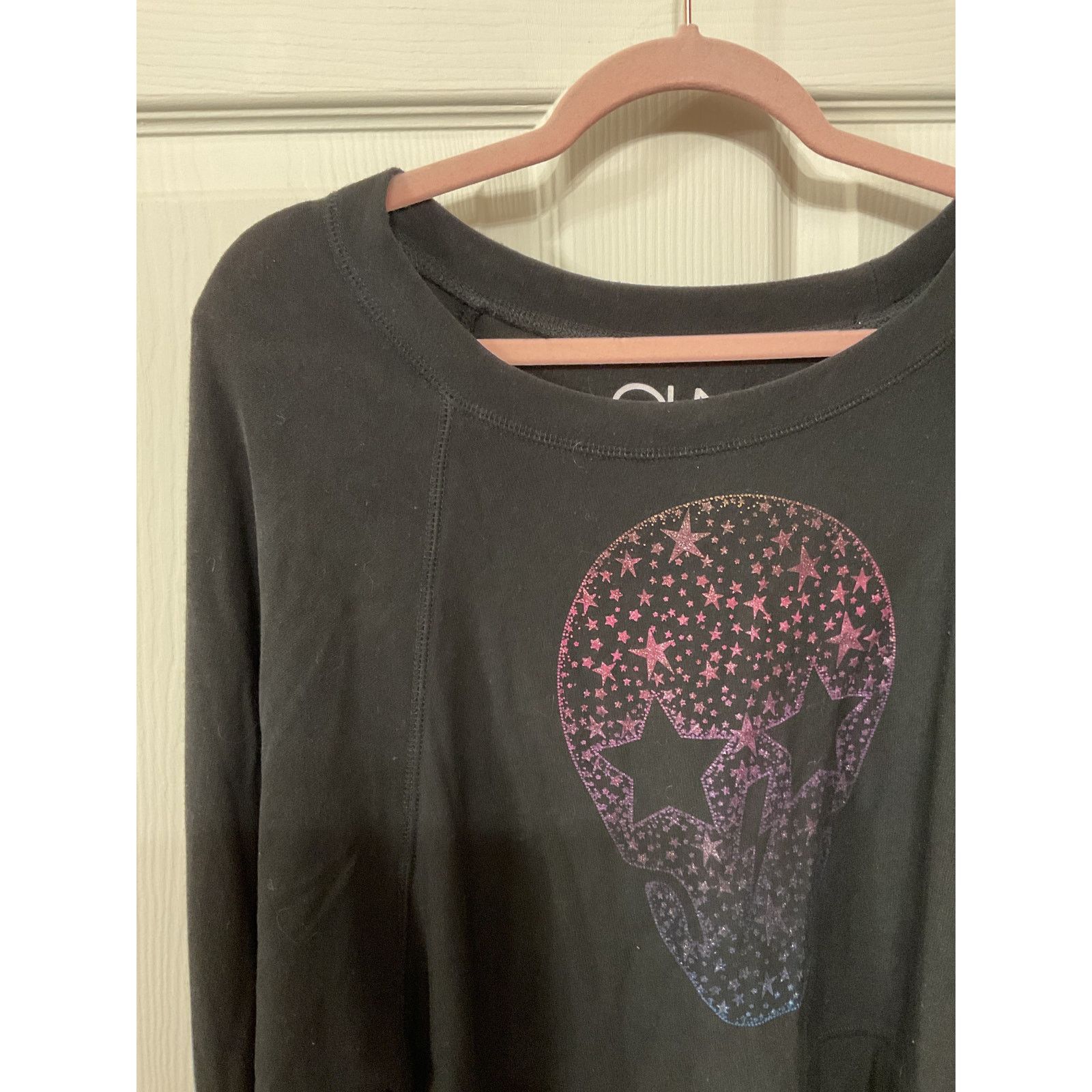 Chaser Brand Chaser Skull Graphic Black Cropped Batwing Sweatshirt, M Size M / US 6-8 / IT 42-44 - 5 Thumbnail