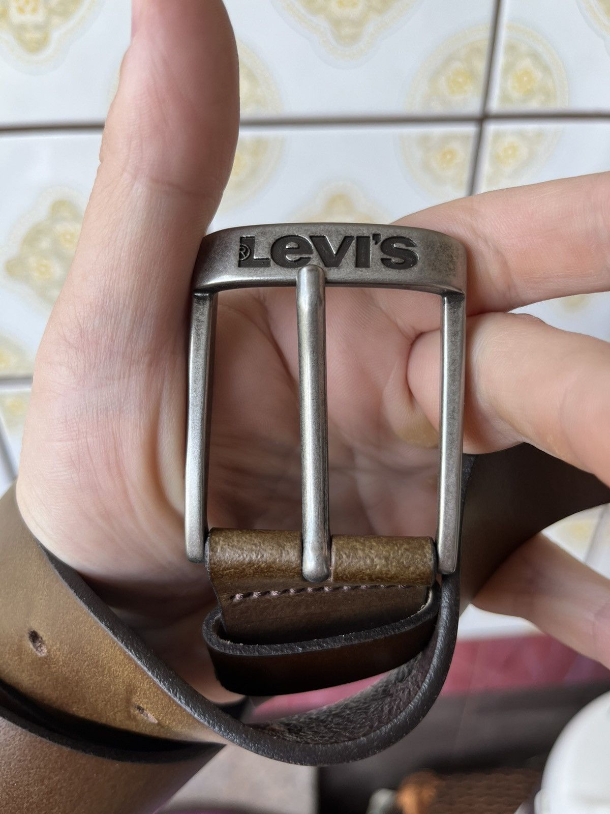 Levi's Levis leather belt Size ONE SIZE - 2 Thumbnail