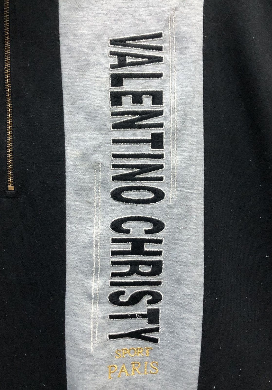 Valentino Valentino Christy Sport 1/4 Zip Pullover Black/Grey Size L Size US L / EU 52-54 / 3 - 5 Thumbnail