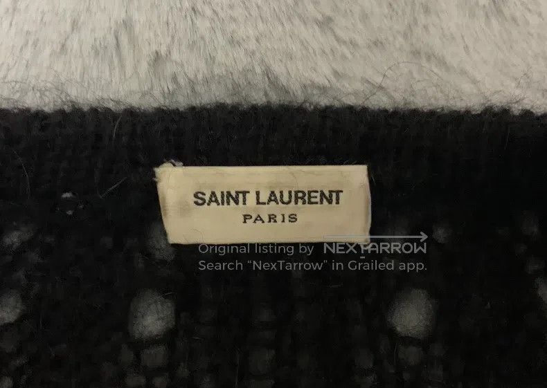 Saint Laurent Paris Saint Laurent Paris Cashmere Crochet Triangle Rhinestone O Size US L / EU 52-54 / 3 - 3 Thumbnail