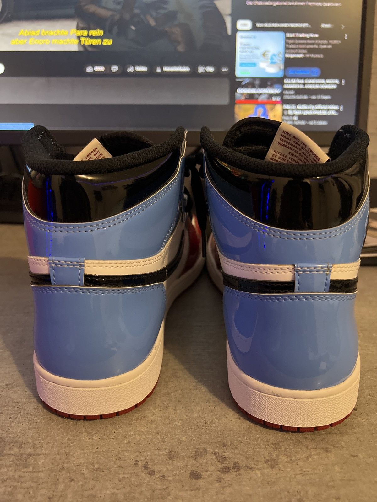 Nike Jordan 1 Unc fearless Size US 8.5 / EU 41-42 - 3 Thumbnail