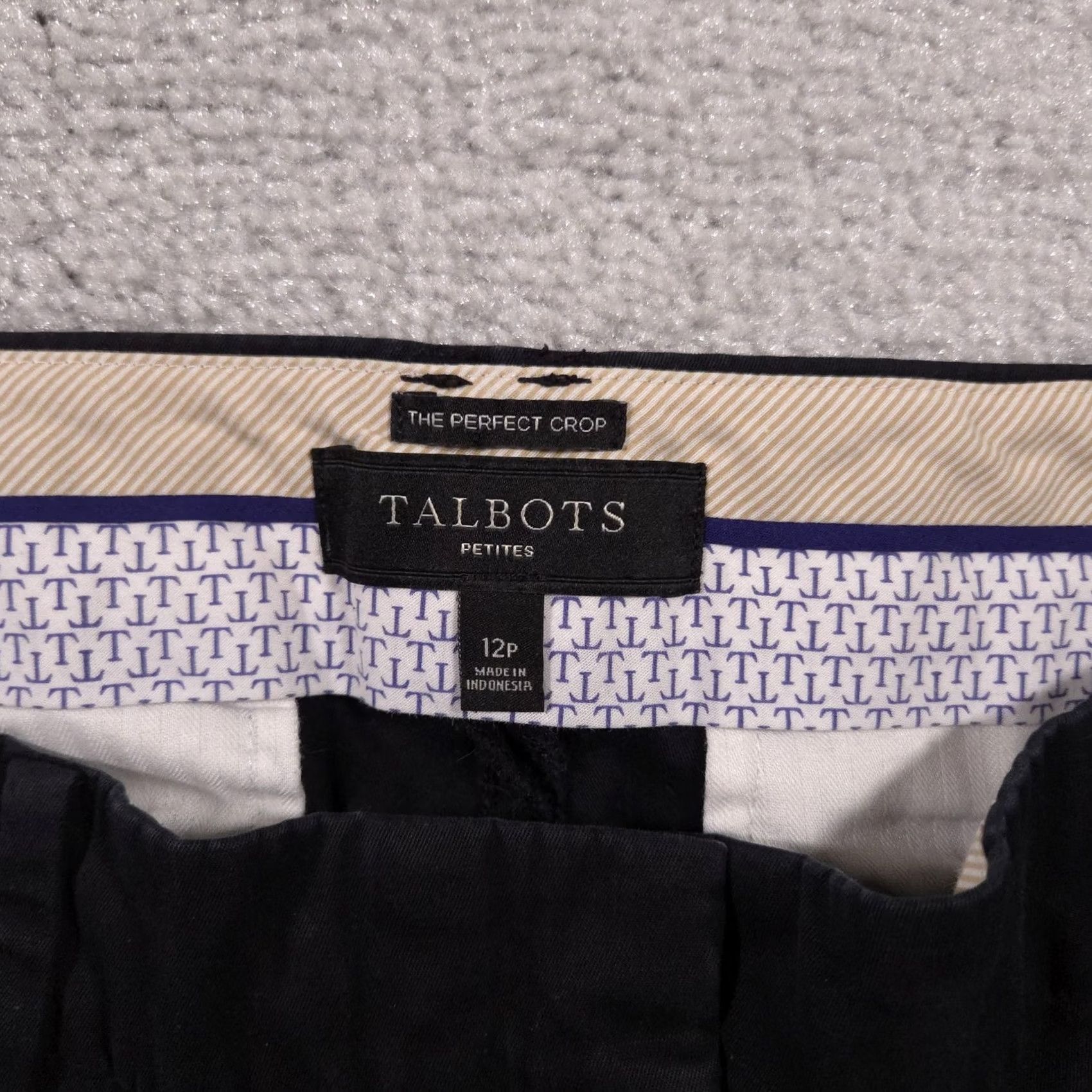 Talbots Talbots Pants Womens 12P The Perfect Crop Petite Stretch Career Office Blue Straight Zip Front Pockets Mens? Size 34" / US 12 / IT 48 - 5 Thumbnail