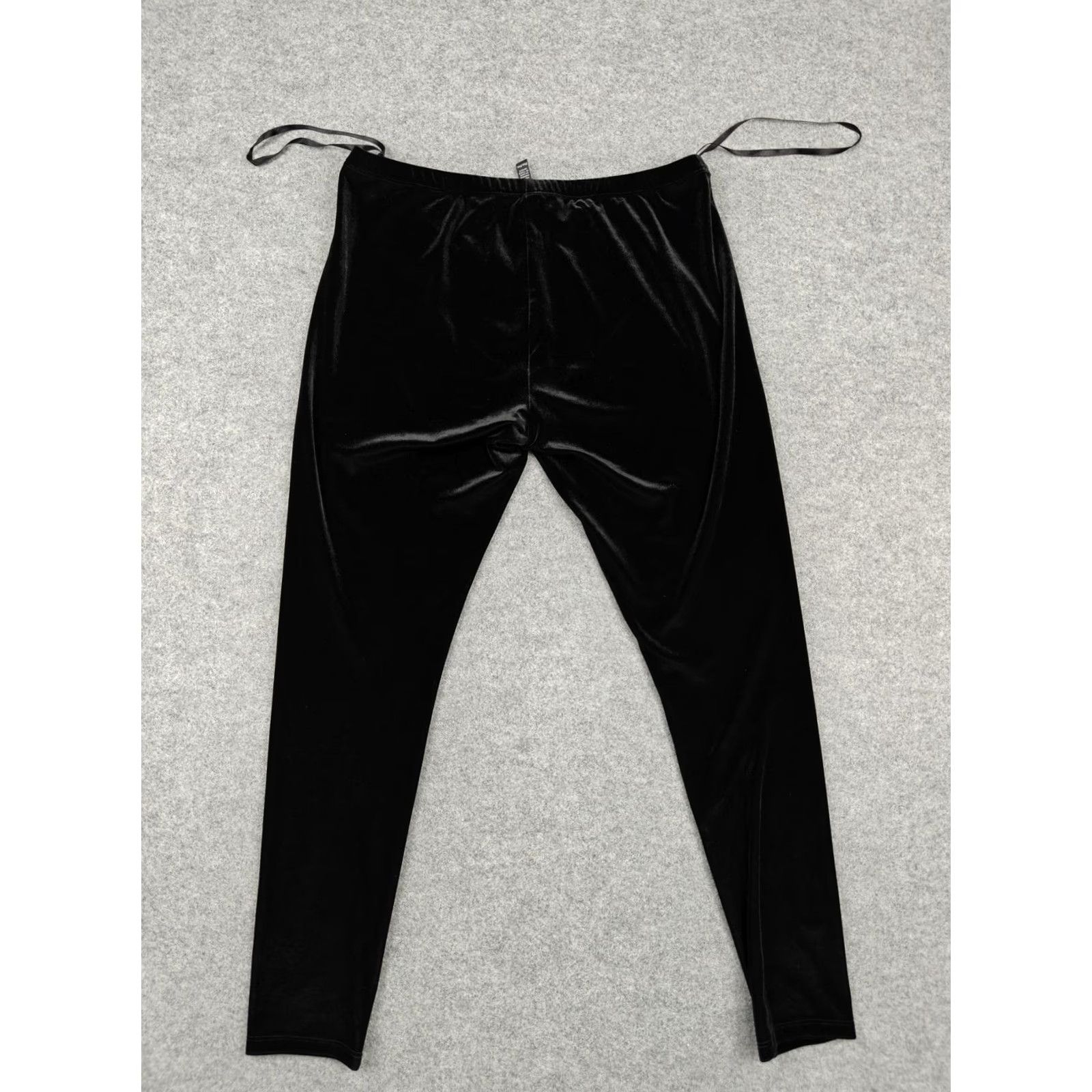 Eileen Fisher Eileen Fisher Leggings Womens PM Black Velvet High Rise Ankle Stretch Pants Size 32" / US 10 / IT 46 - 4 Thumbnail
