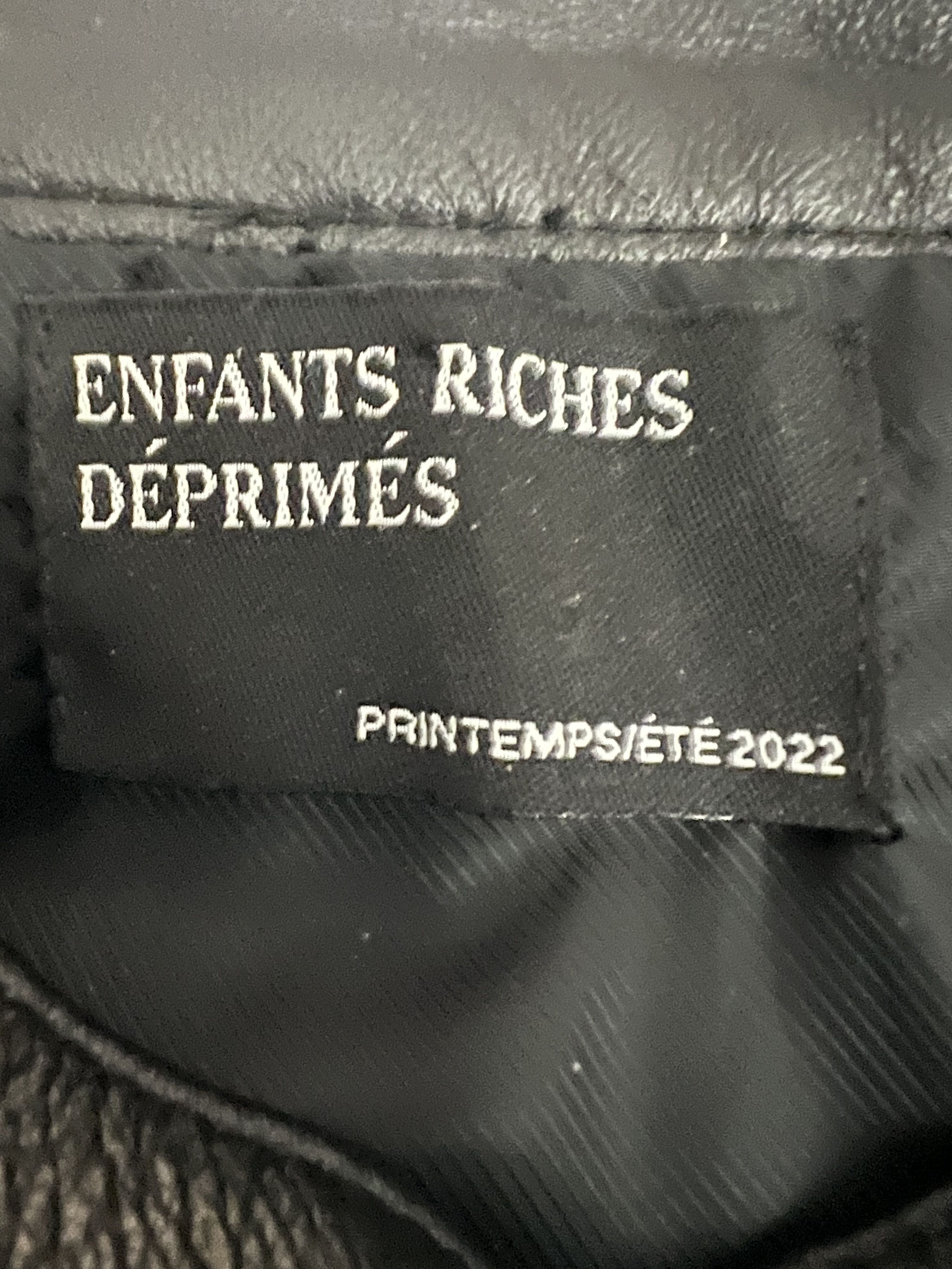 Enfants Riches Deprimes Runway SS/'22 Lamb Leather Flared Skirt Size 26" / US 2 / IT 38 - 13 Thumbnail