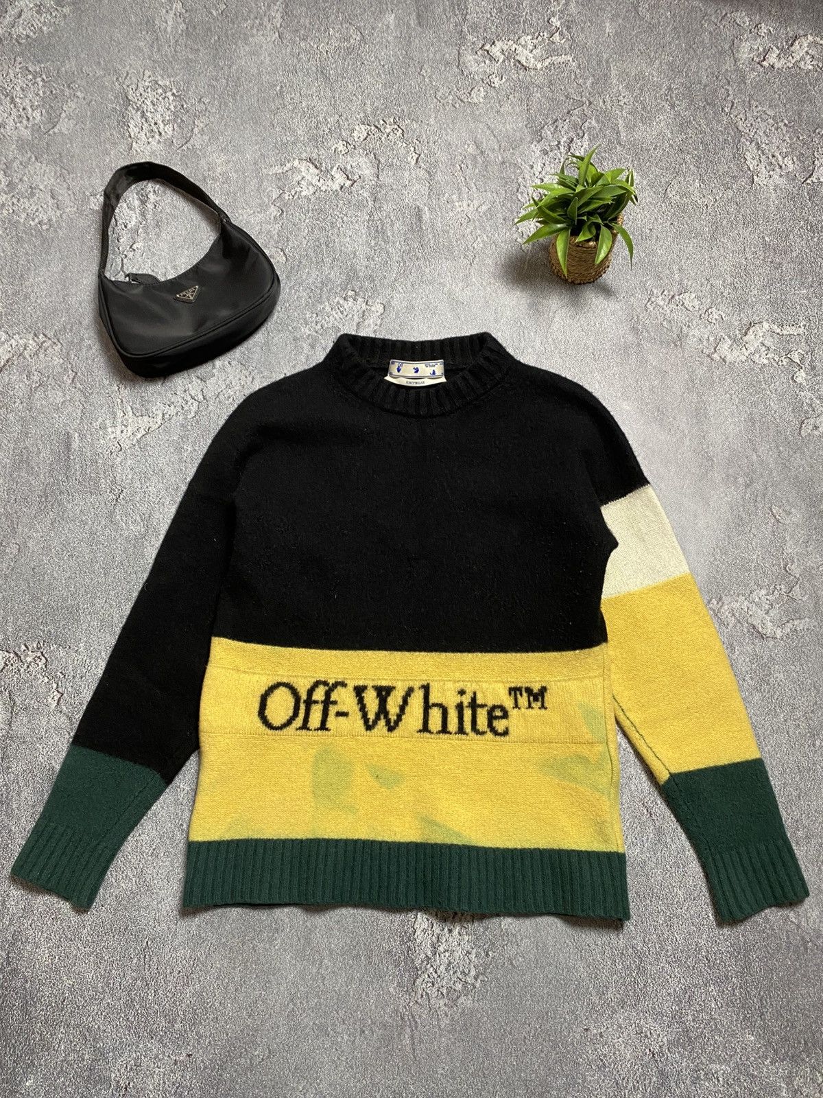 Off-White Off white sweater wool mens S Size US S / EU 44-46 / 1 - 1 Thumbnail