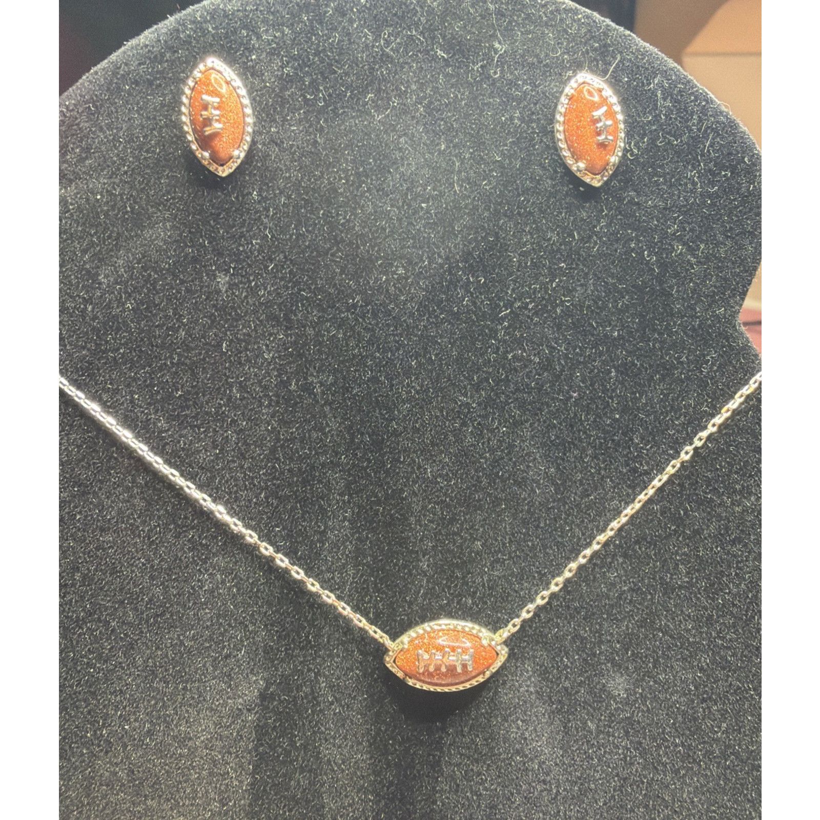 Kendra Scott Kendra Scott Football Set Silver Plated Necklace Earrings Size ONE SIZE - 4 Thumbnail