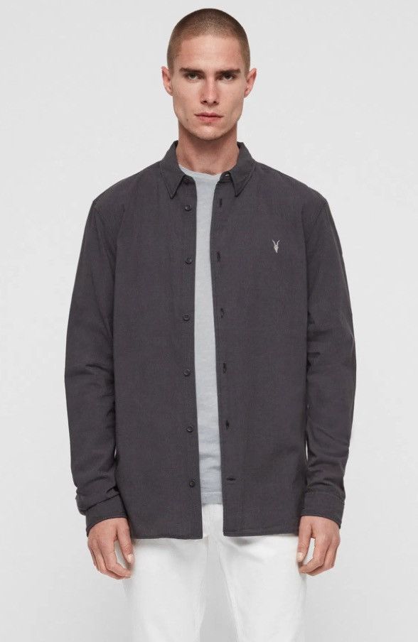 Allsaints × Vintage 🔥 Allsaints Wayland LS Shirt Linen Cotton Long Sleeve Button Size US S / EU 44-46 / 1 - 1 Thumbnail