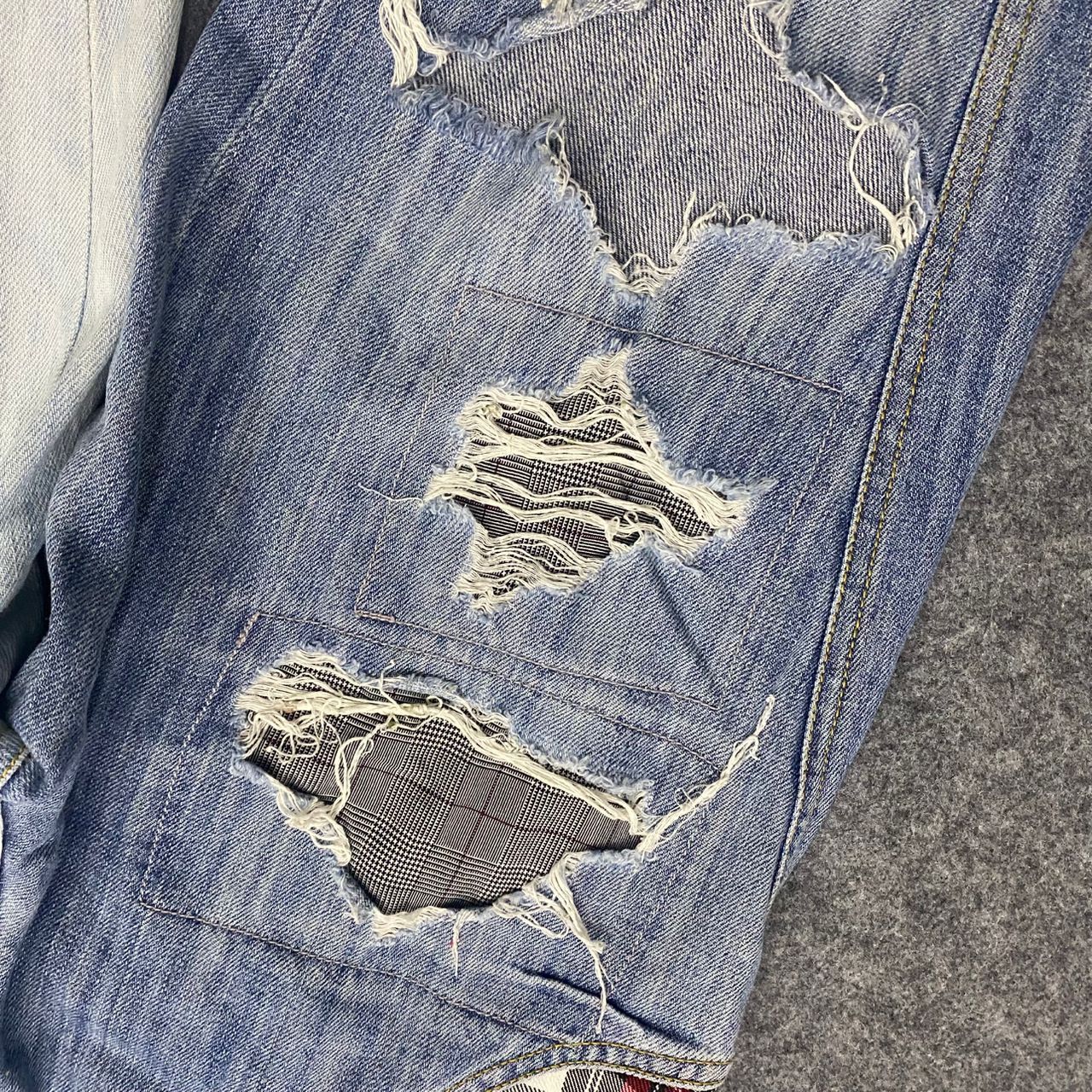 If Six Was Nine 💥Best Offer💥Japanese Brand Double Waist Distressed Denim Size US 34 / EU 50 - 9 Thumbnail