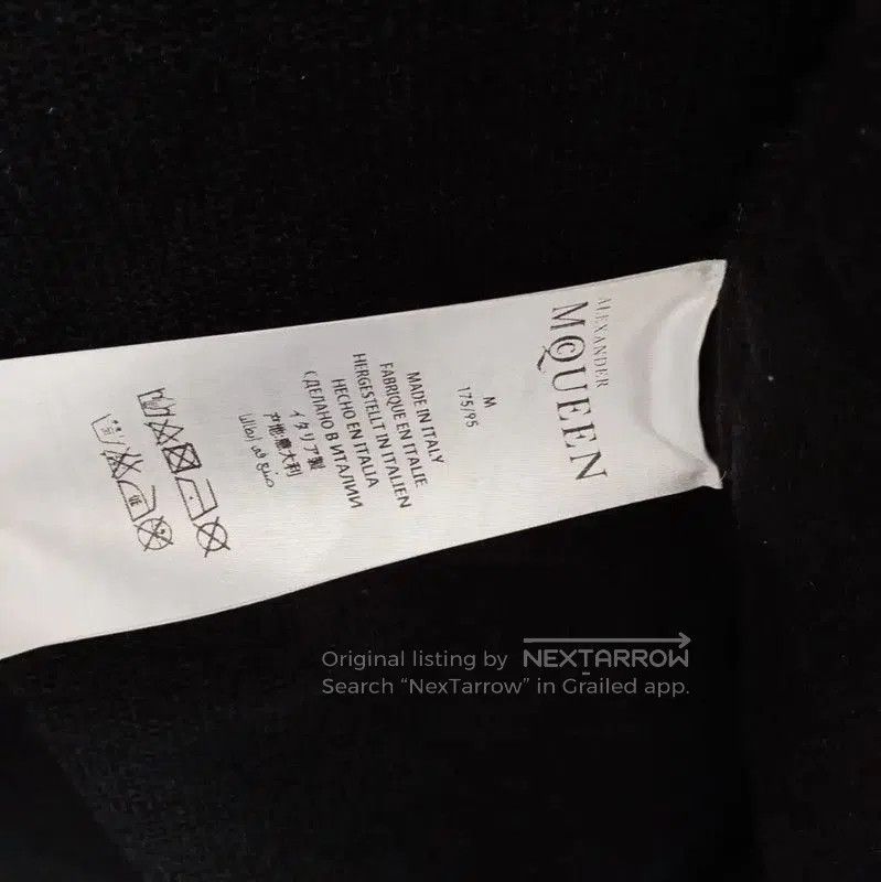 Alexander McQueen Alexander McQueen Black Cotton Embroidered Hoodie . Size US M / EU 48-50 / 2 - 9 Thumbnail