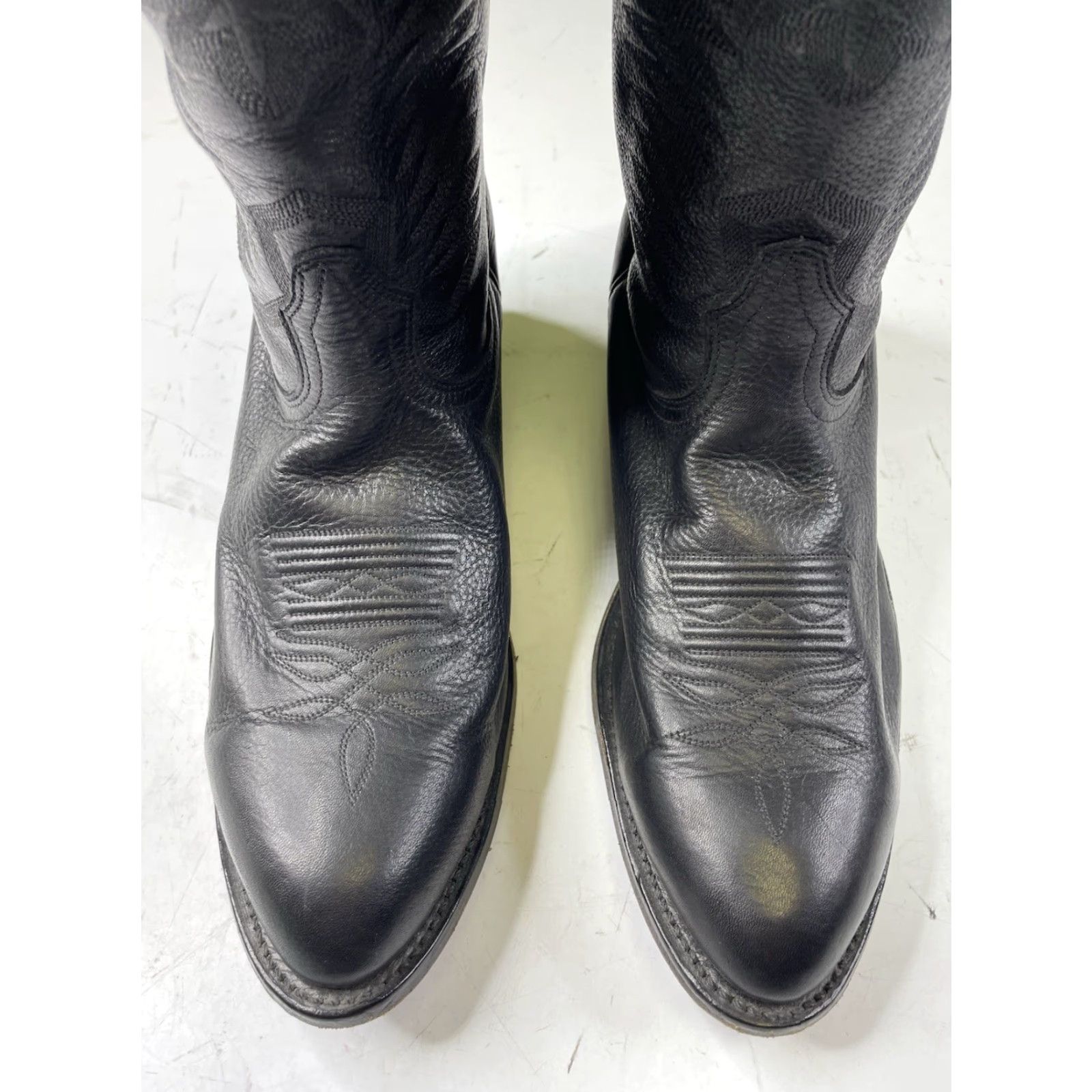 Vintage VINTAGE Boulet 9502 Boots Western Cowboy Leather Black Men 10.5 5E Wide EEEEE Boot Size US 11 / EU 44 - 6 Thumbnail