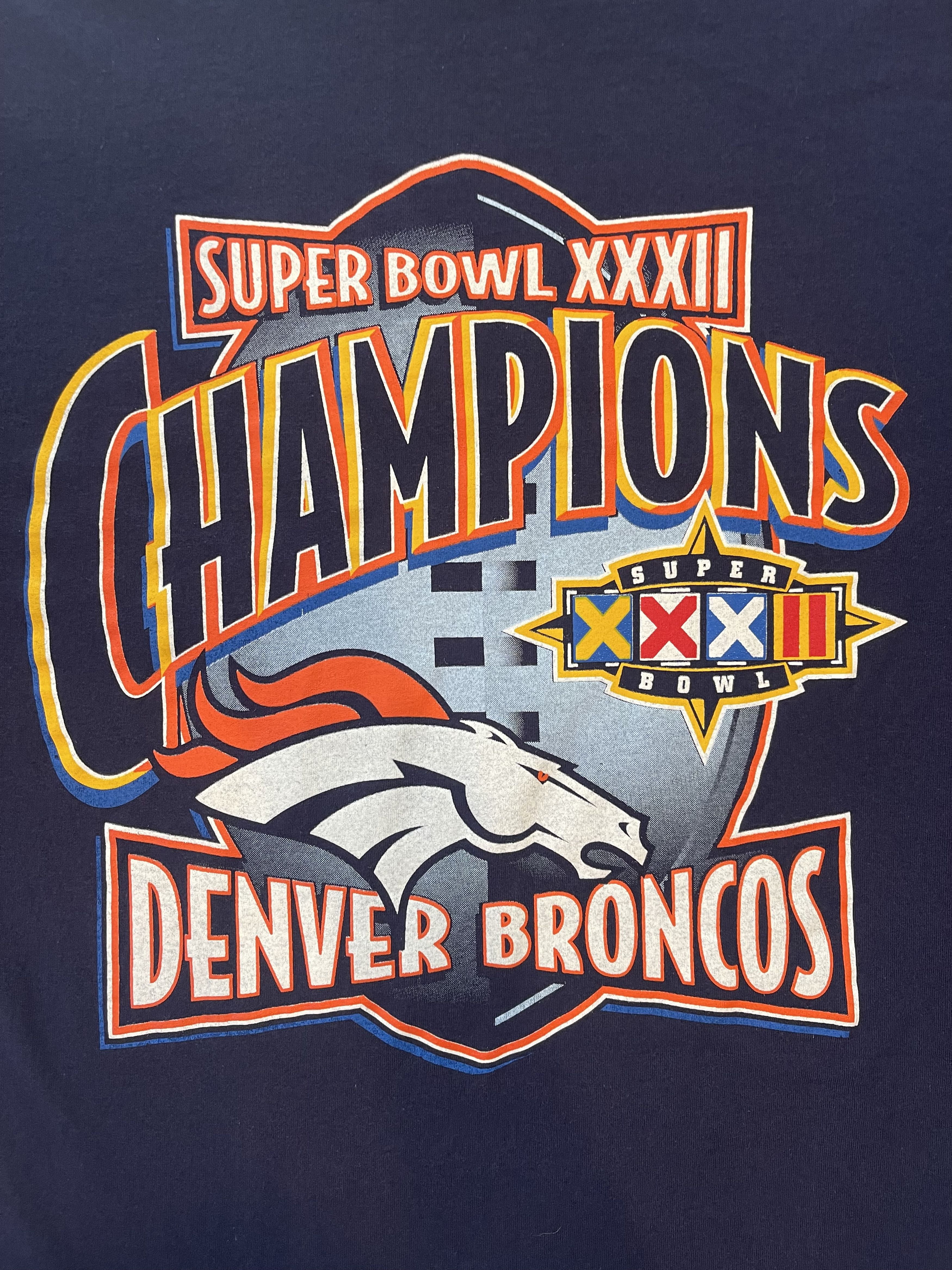 Jerzees × NFL × Vintage Vintage Denver Broncos Super Bowl XXXII Champions T-shirt Size US XL / EU 56 / 4 - 3 Thumbnail