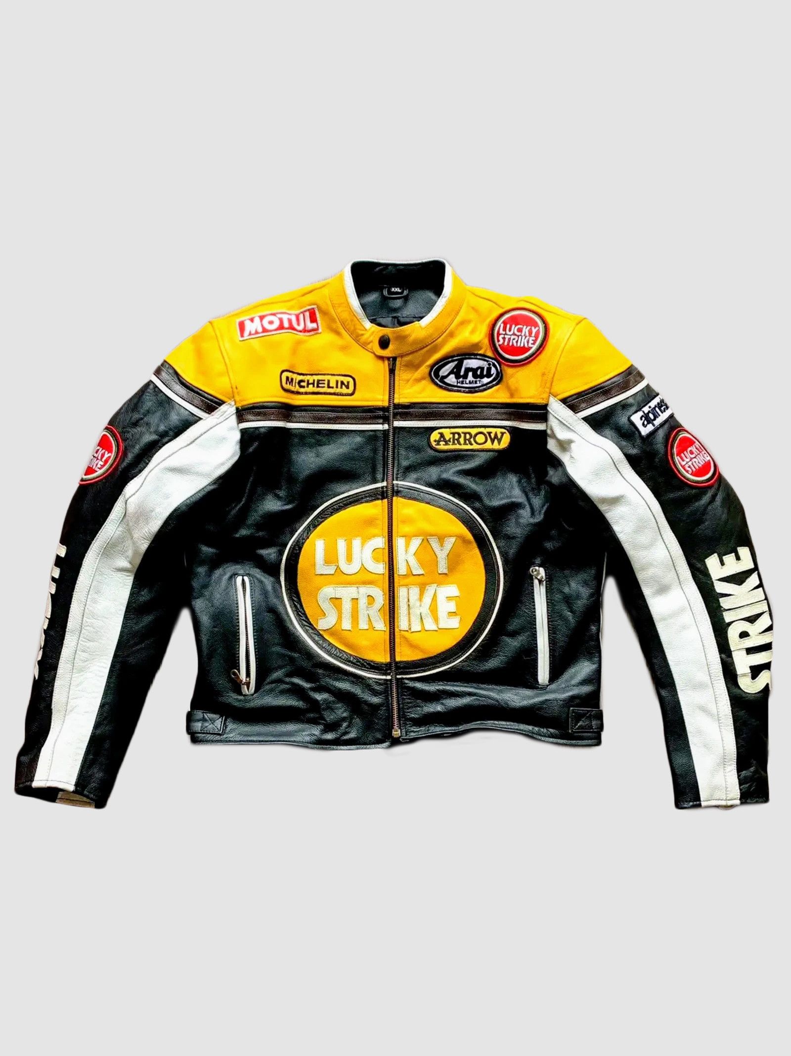 Other 🔥 Lucky Strike 🔥 Leather Jacket Vintage Racing Size US XXL / EU 58 / 5 - 1 Thumbnail