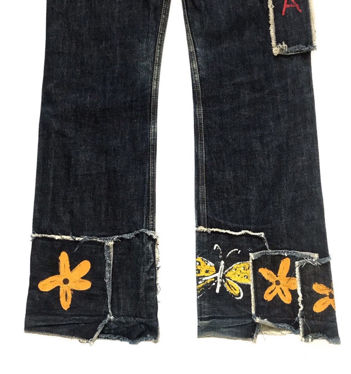 14th Addiction × Beauty Beast × Hysteric Glamour OZONE COMMUNITY PATCHWORK FLARE STYLE JEANS Size US 30 / EU 46 - 4 Thumbnail