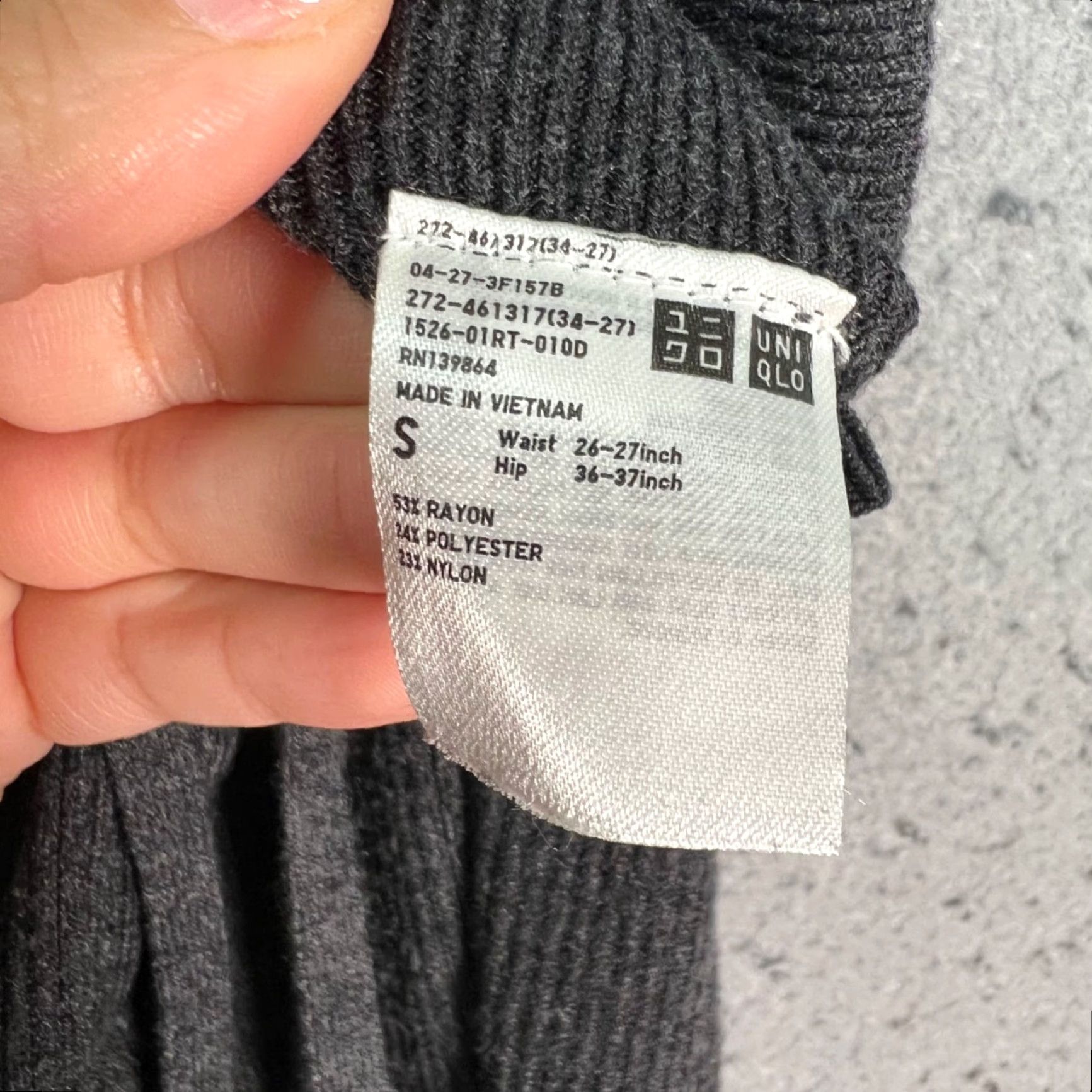 Uniqlo Uniqlo Womens Small 26-27 Wide-Leg Knit Pants Gray Rayon Blend Size 28" / US 6 / IT 42 - 3 Thumbnail