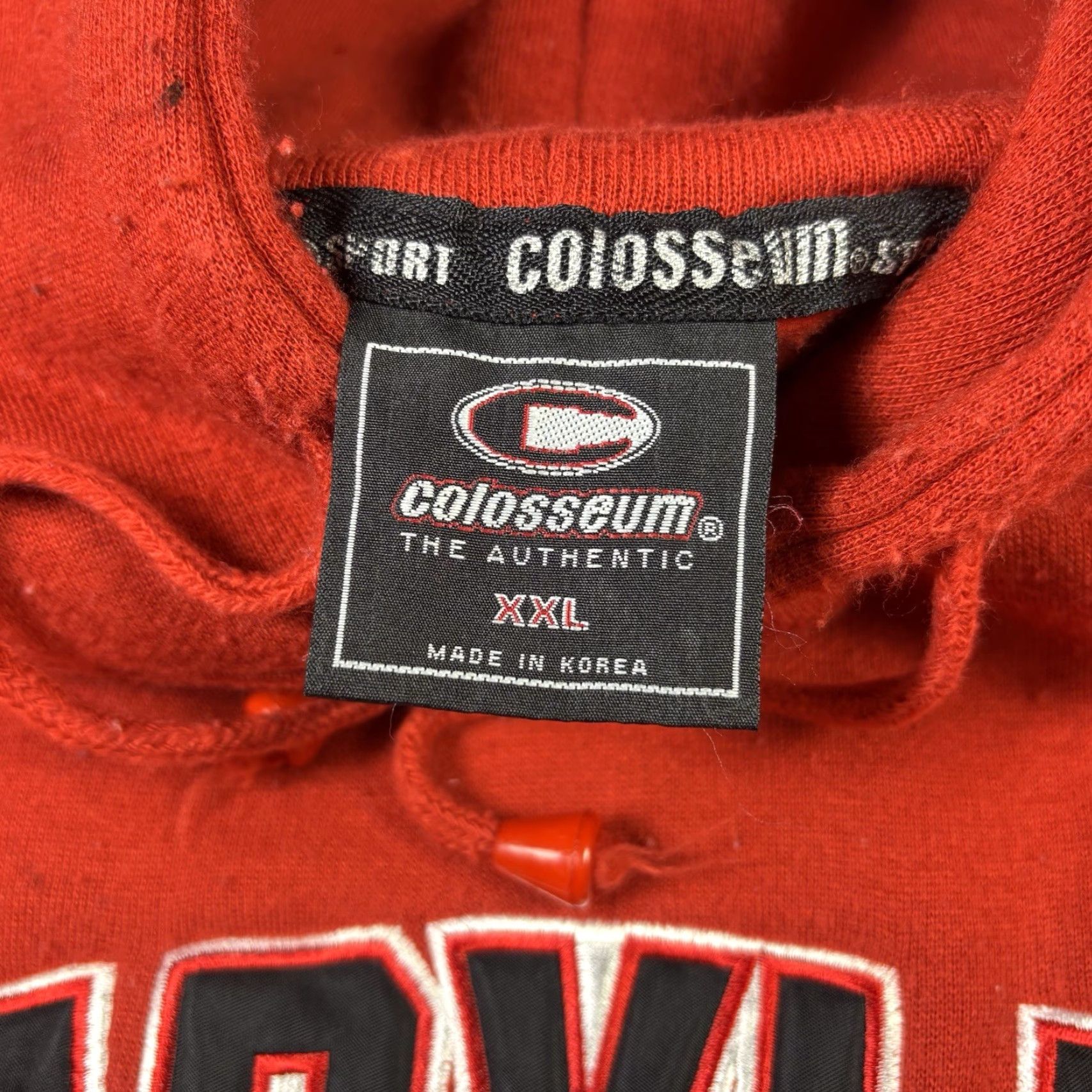 Vintage VINTAGE Colosseum Athletics Maryland University Hoodie 2XL Red 90s Y2K Mens Hoodie Pullover Hooded Cotton Fleece Logo Stadium/Champion Reverse Weave Size US XXL / EU 58 / 5 - 5 Thumbnail
