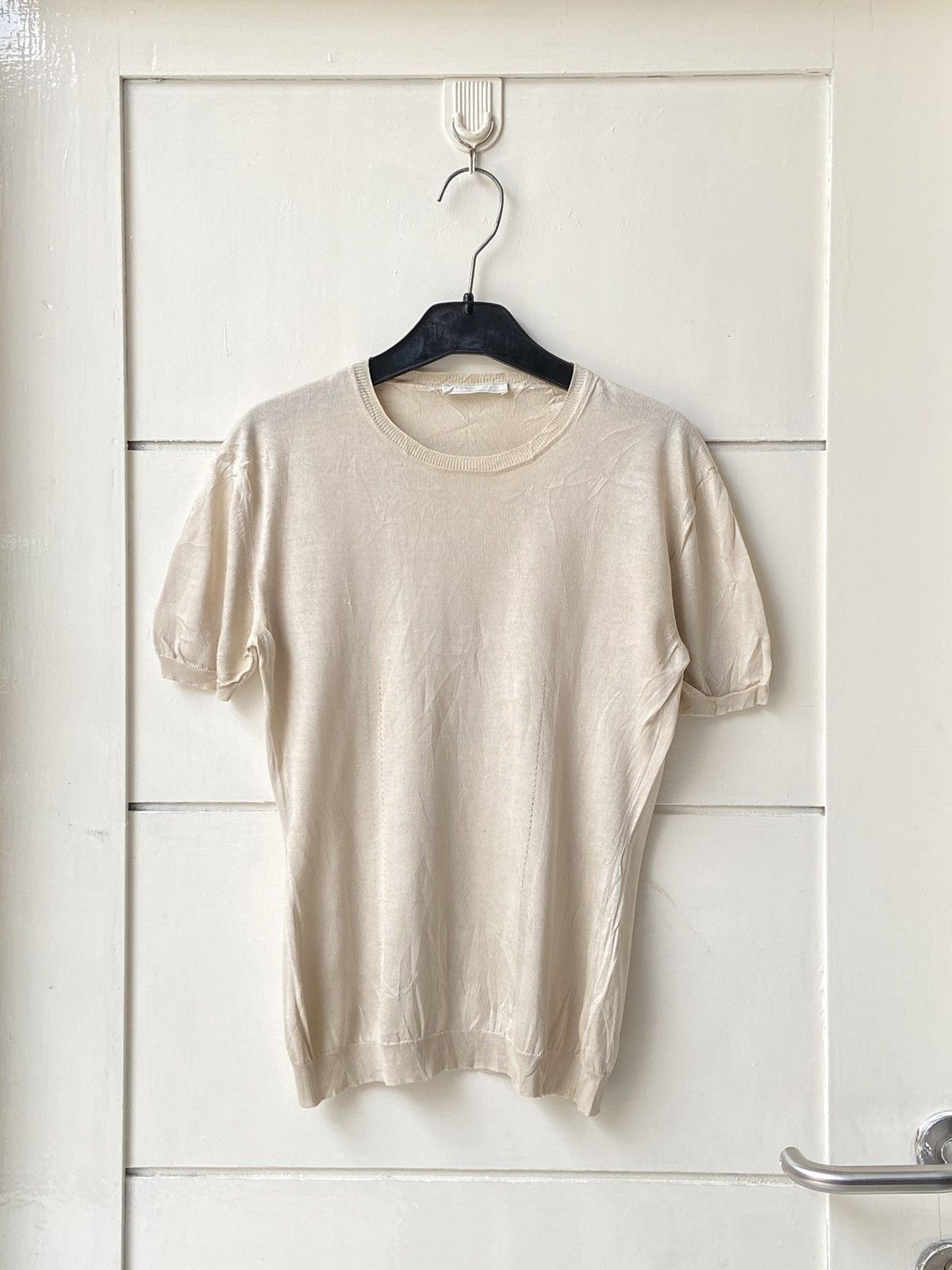 Prada PRADA Milano Cream T-shirt Size XS / US 0-2 / IT 36-38 - 7 Thumbnail