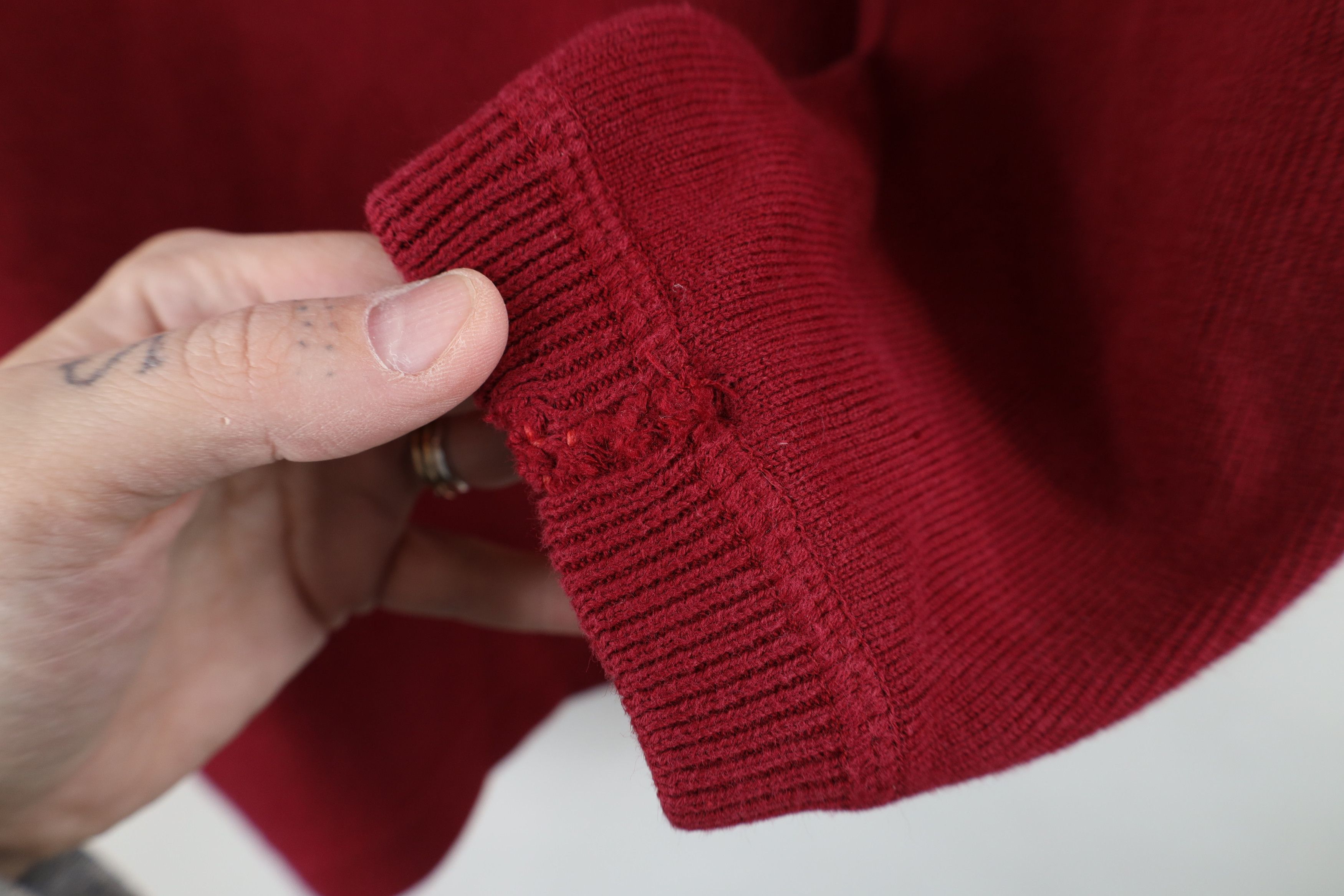 Eddie Bauer Vintage Eddie Bauer Cotton Ribbed Knit Sweater Red Japan Size S / US 4 / IT 40 - 4 Thumbnail