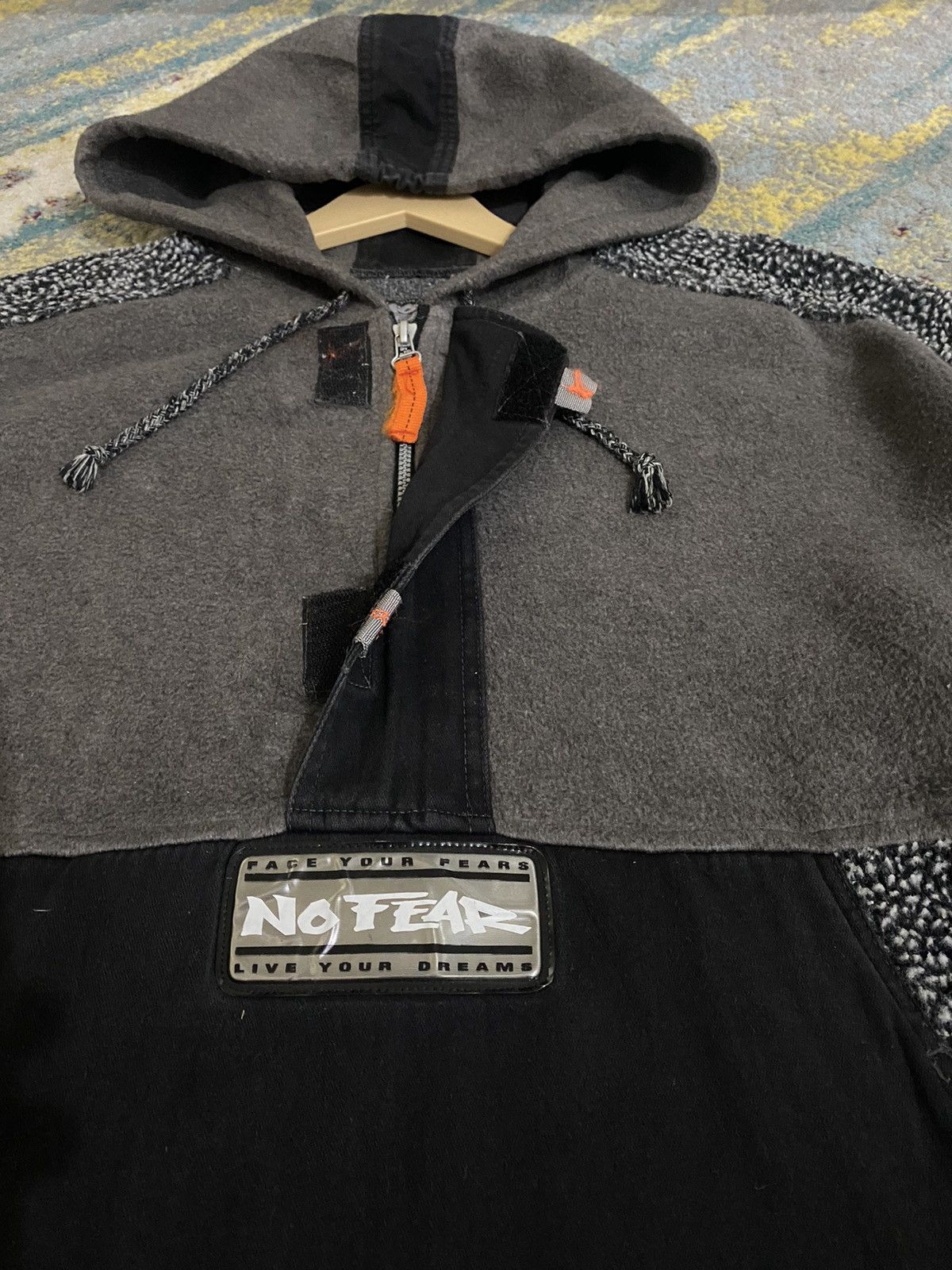 No Fear × Vintage Vintage No Fear Anorak Half Zipper Fleece Rare Design Size US XL / EU 56 / 4 - 5 Thumbnail