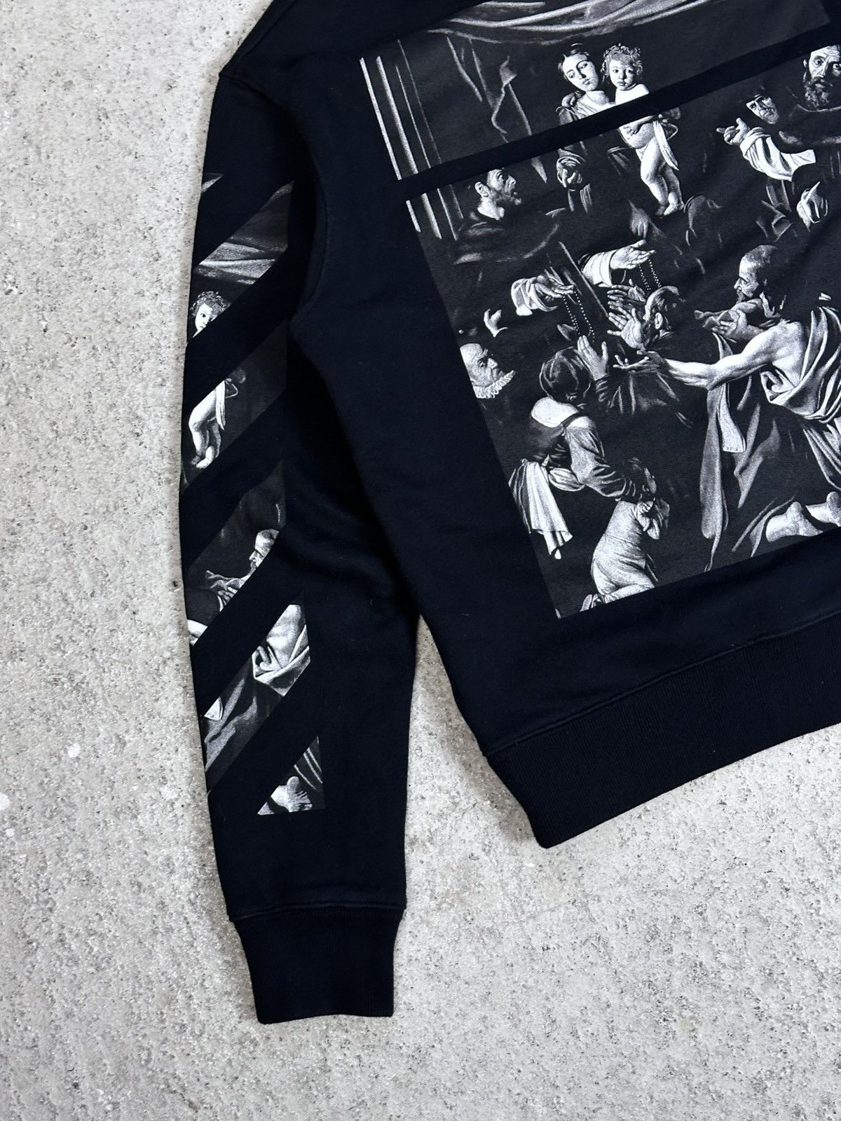 Off-White Off-White Caravaggio Crewneck Sweatshirt Black / Arrows Size US S / EU 44-46 / 1 - 4 Thumbnail