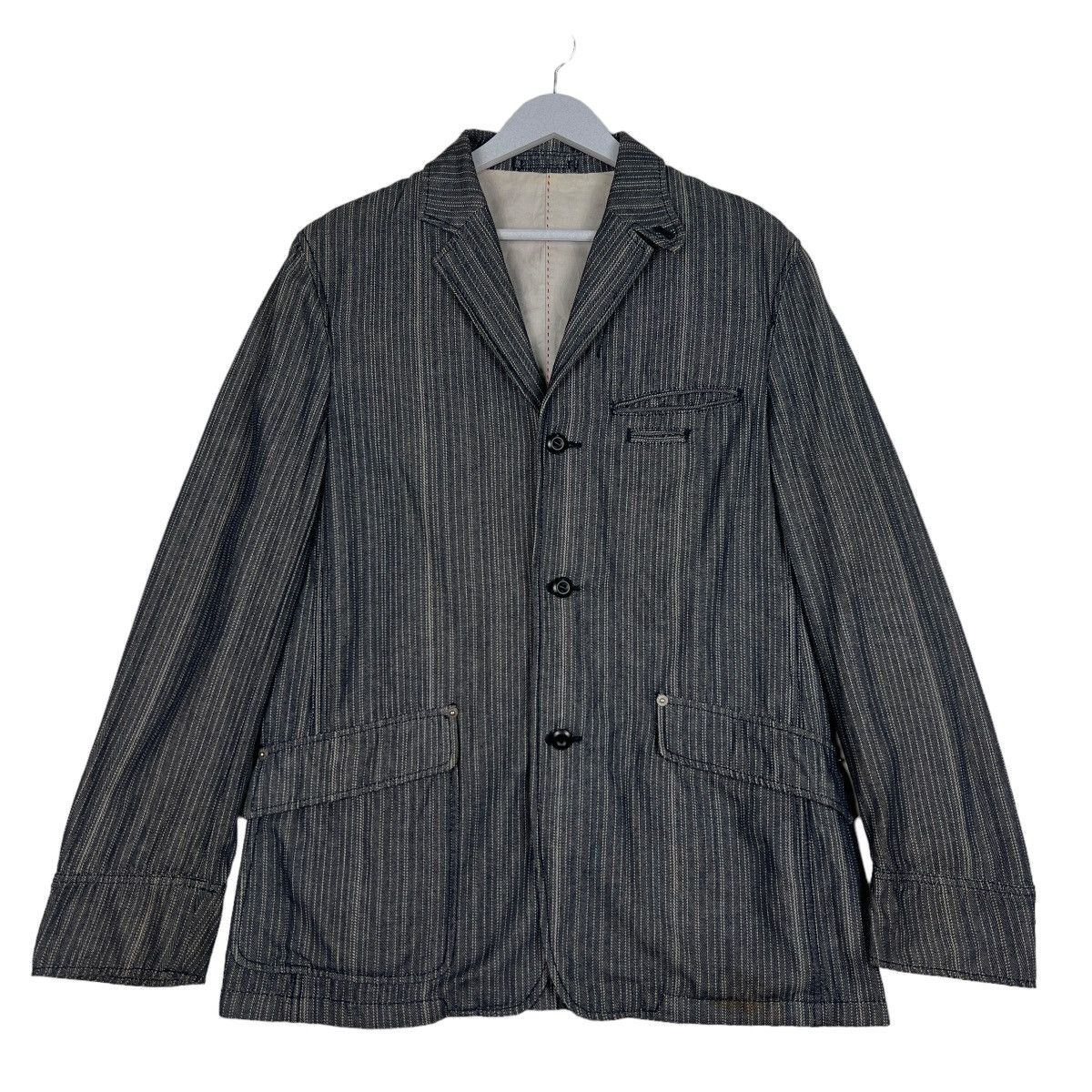 PPFM 🔥 PPFM STRIPE DENIM JACKET Size US L / EU 52-54 / 3 - 1 Thumbnail