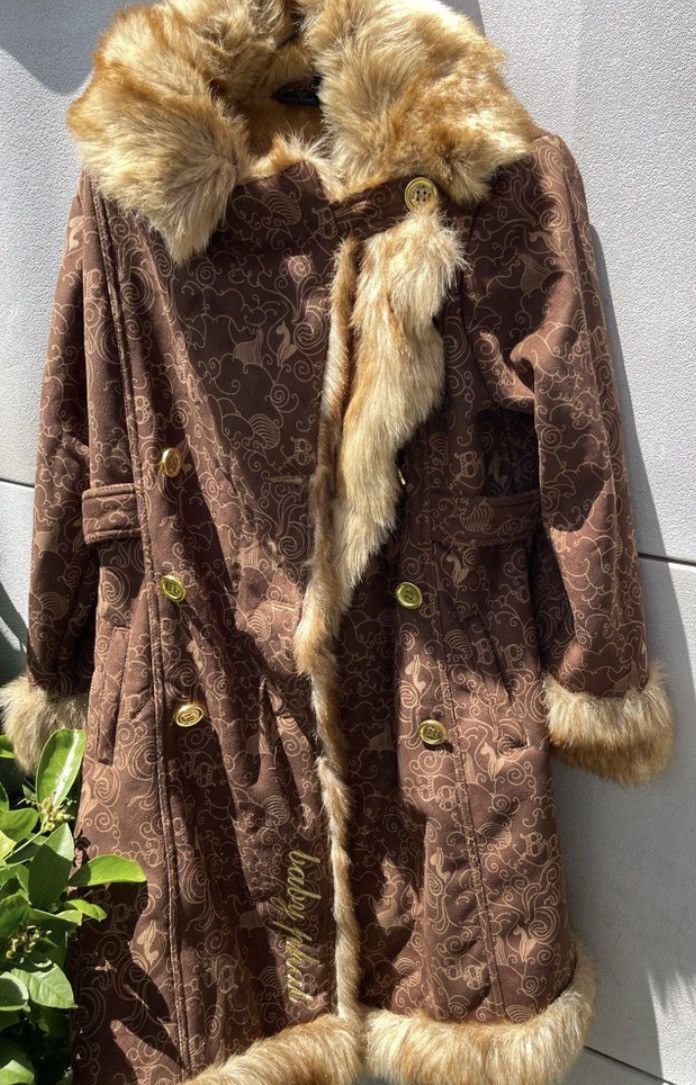 Phat Farm Baby Phat Brown Faux Fur Women’s Vtg Coat - Size Large Size L / US 10 / IT 46 - 2 Thumbnail