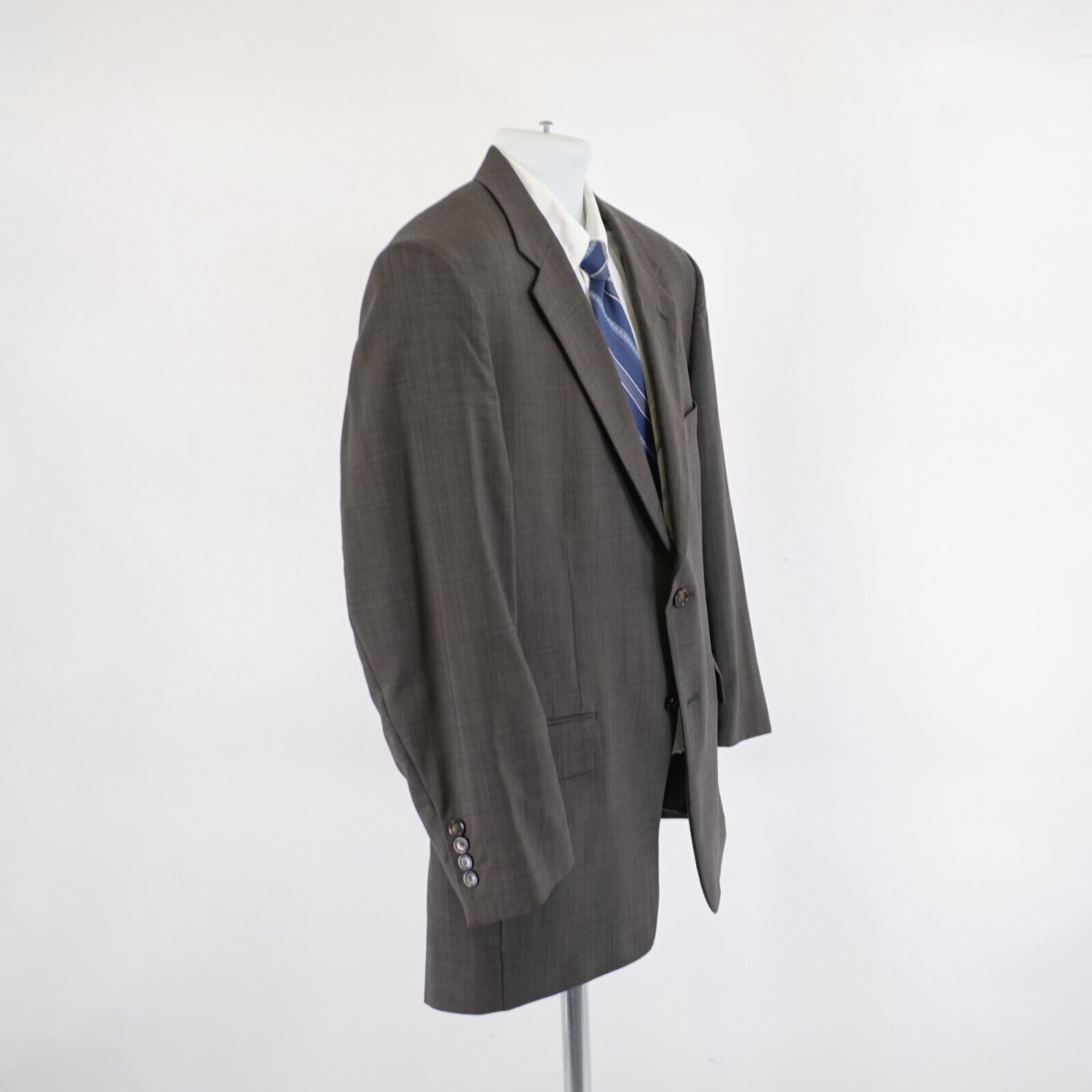Jos. A. Bank Jos A Bank Green Beige Birdseye Wool 2 Piece Suit 44S 40/30 Size 44S - 11 Thumbnail
