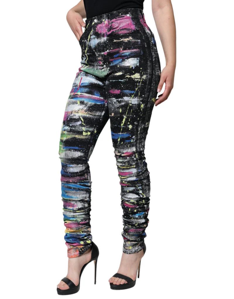 Dolce & Gabbana o1y0925 Casual Pant in Multicolor Size 26" / US 2 / IT 38 - 2 Thumbnail