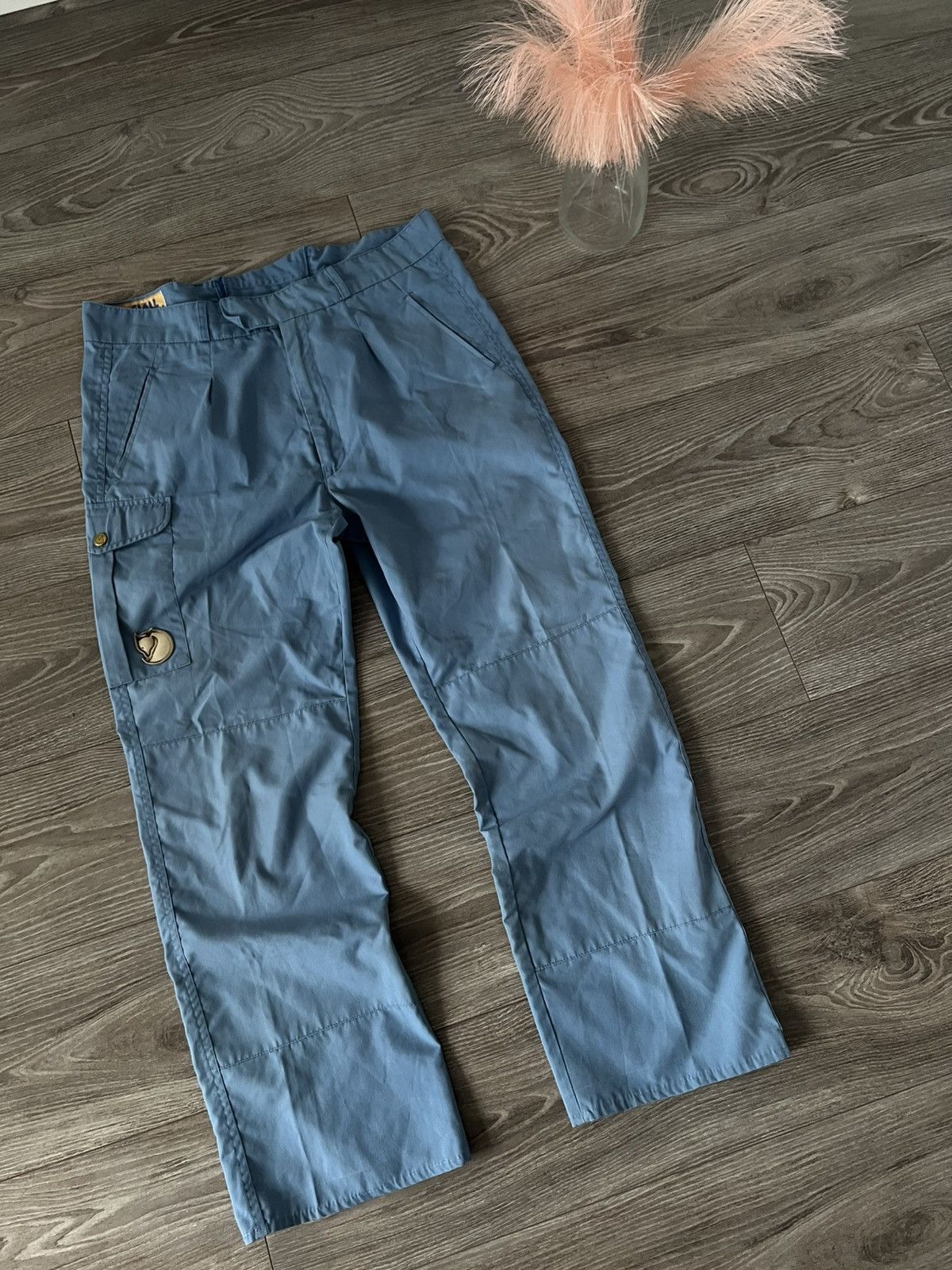 Fjallraven × Vintage ‼️Vintage Fjallraven Leather Logo Cargo Forest Utility Pants‼️ Size US 36 / EU 52 - 6 Thumbnail