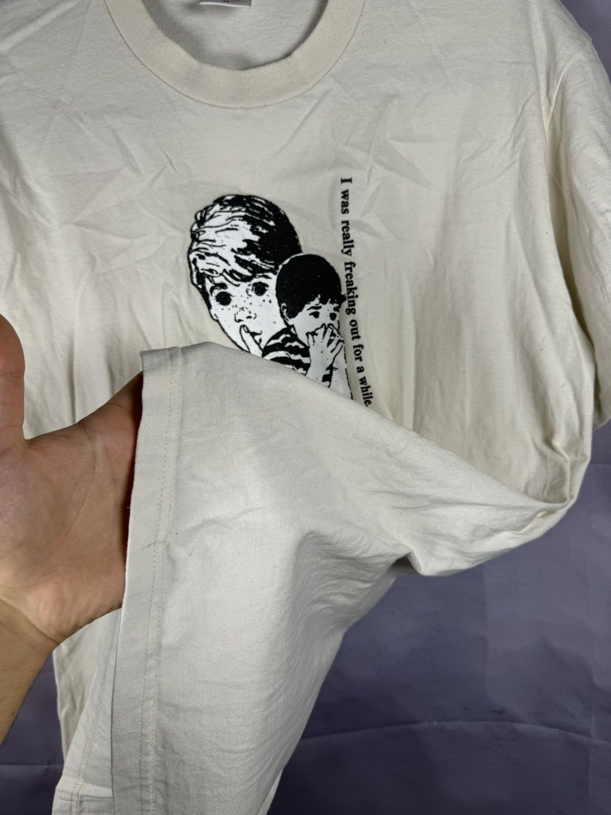 Supreme × Vintage Supreme Freaking Out Tee Beige Medium Authentic Streetwear Size US M / EU 48-50 / 2 - 9 Thumbnail
