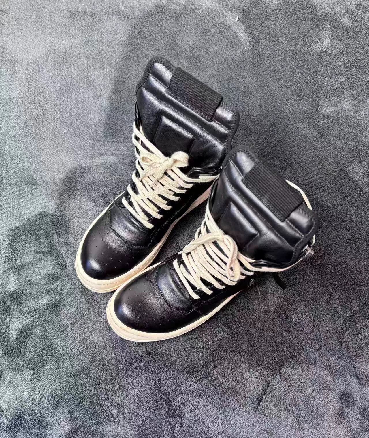 Rick Owens Rick Owens Leather Black Lowtop Sneakers 35 Men Size US 5 / IT 35 - 1 Thumbnail