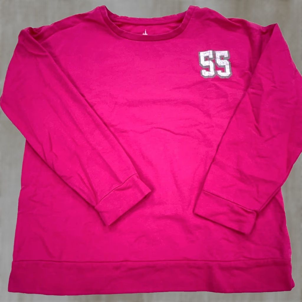 Pinko Disney Parks Authentic Sweatshirt Women M Pink Gray Crew Neck Logo Graphic Print All Seasons Size M / US 6-8 / IT 42-44 - 1 Thumbnail