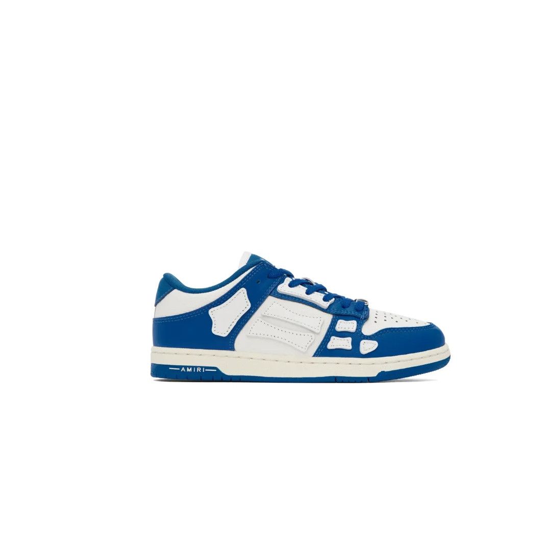 Amiri oc11z0325 KIDS Skelton Low-Top Sneakers in White/Blue Size US 5 / EU 37 - 1 Thumbnail