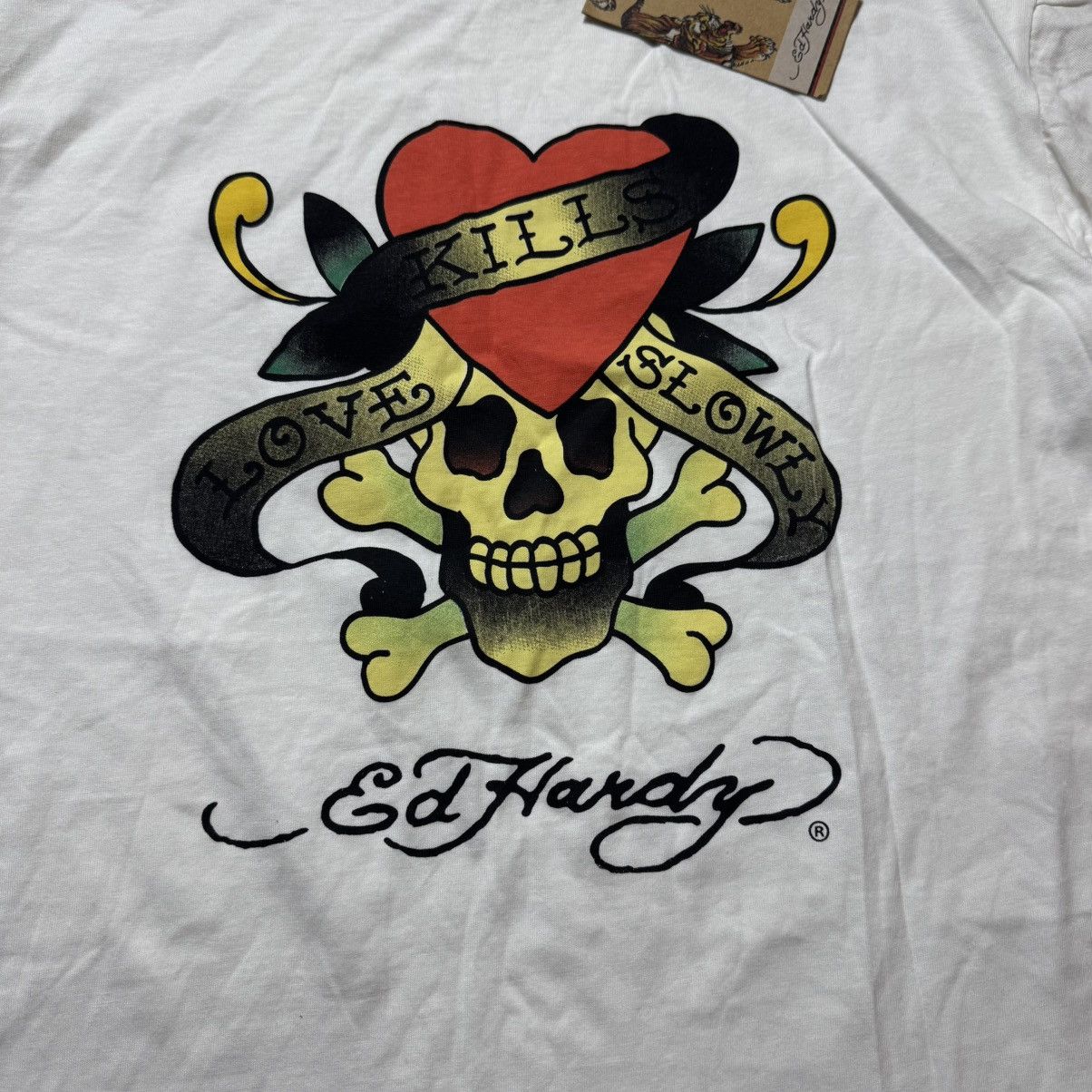 Ed Hardy vintage y2k ed hardy big logo t shirt brand new Size US L / EU 52-54 / 3 - 3 Thumbnail