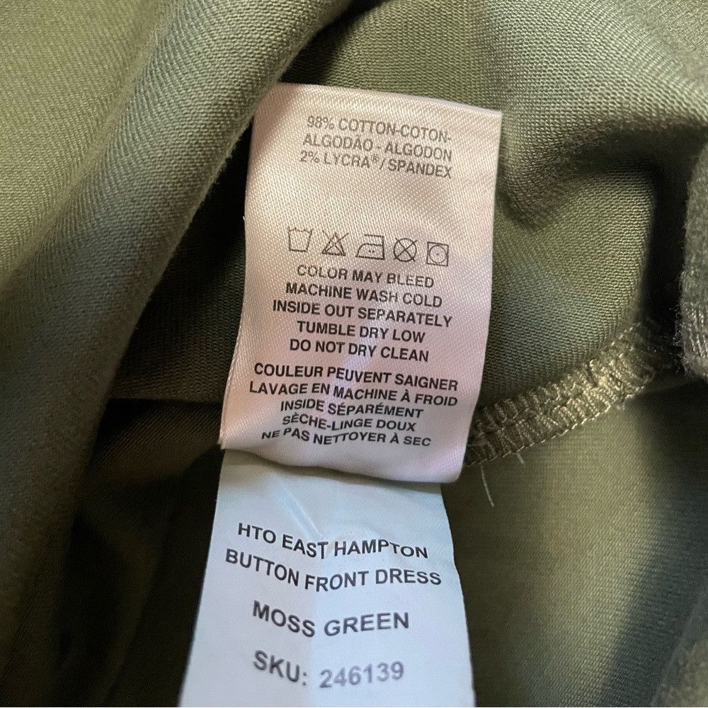 Other NWT New Warp + Weft Button Front Green Dress Size 1X Size XL / US 12-14 / IT 48-50 - 8 Thumbnail