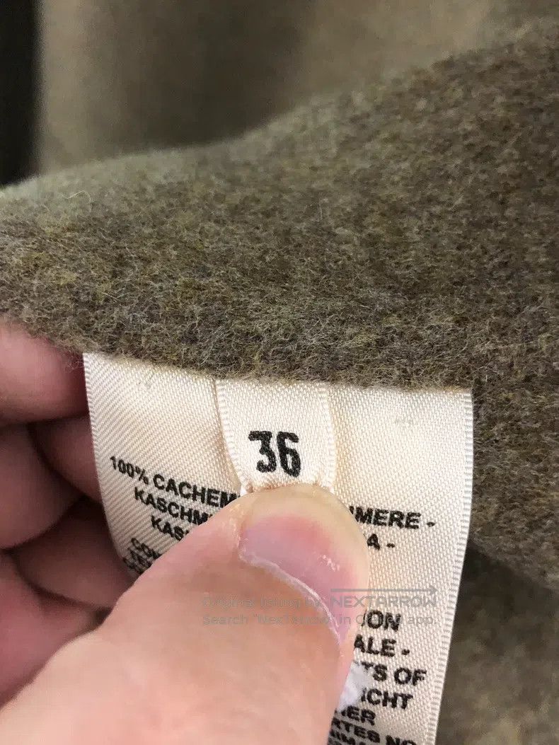 Hermes Hermes Solid color waist long sleeve coat, tundra green Size XS / US 0-2 / IT 36-38 - 4 Thumbnail