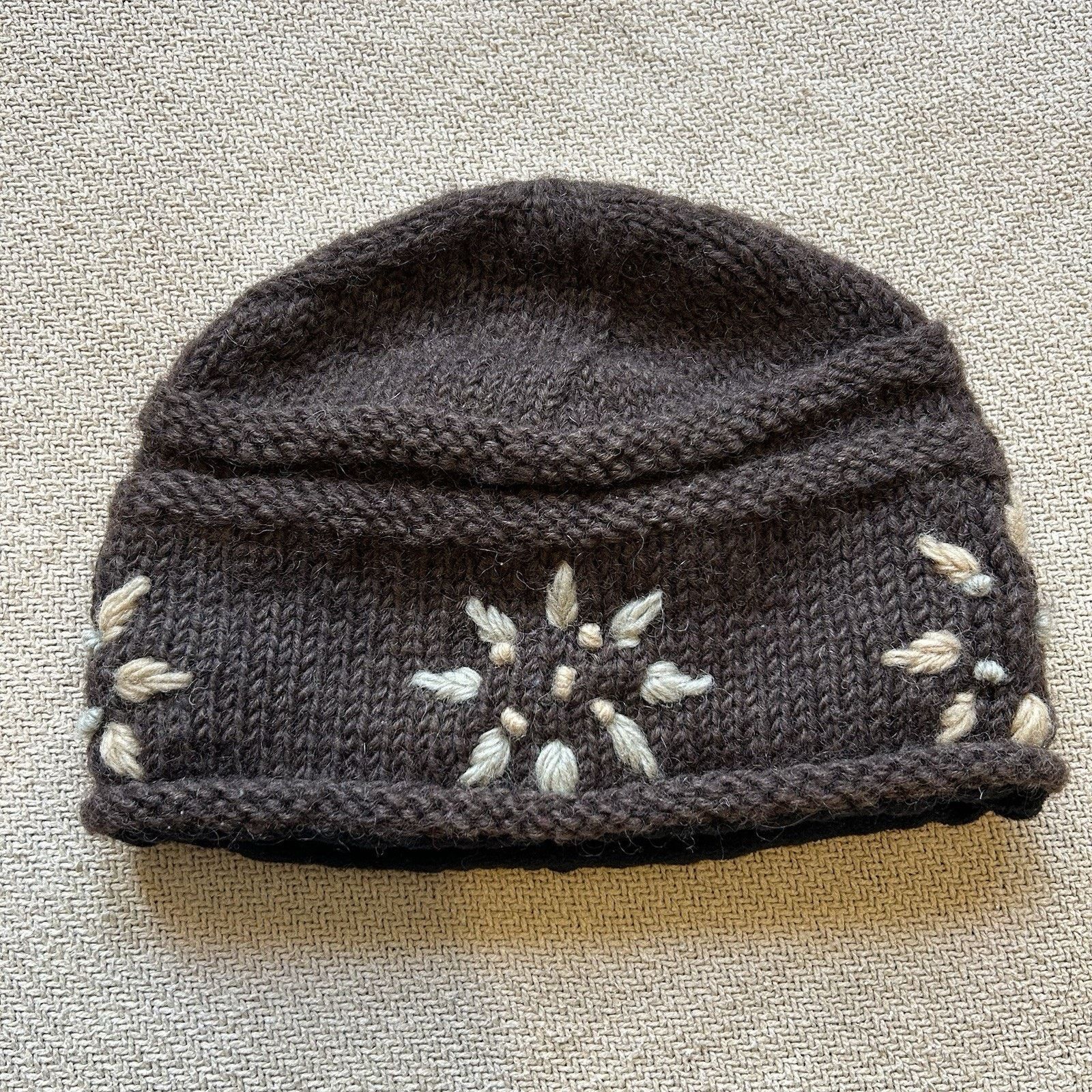 Other Mexicali Blues Wool Knit Floral Fleece Lined Beanie Size ONE SIZE - 2 Thumbnail