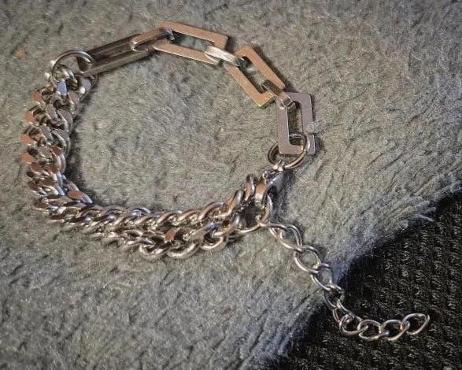 Jewelry Layered Stainless Steel Cuba Chain Bracelet Size ONE SIZE - 6 Thumbnail