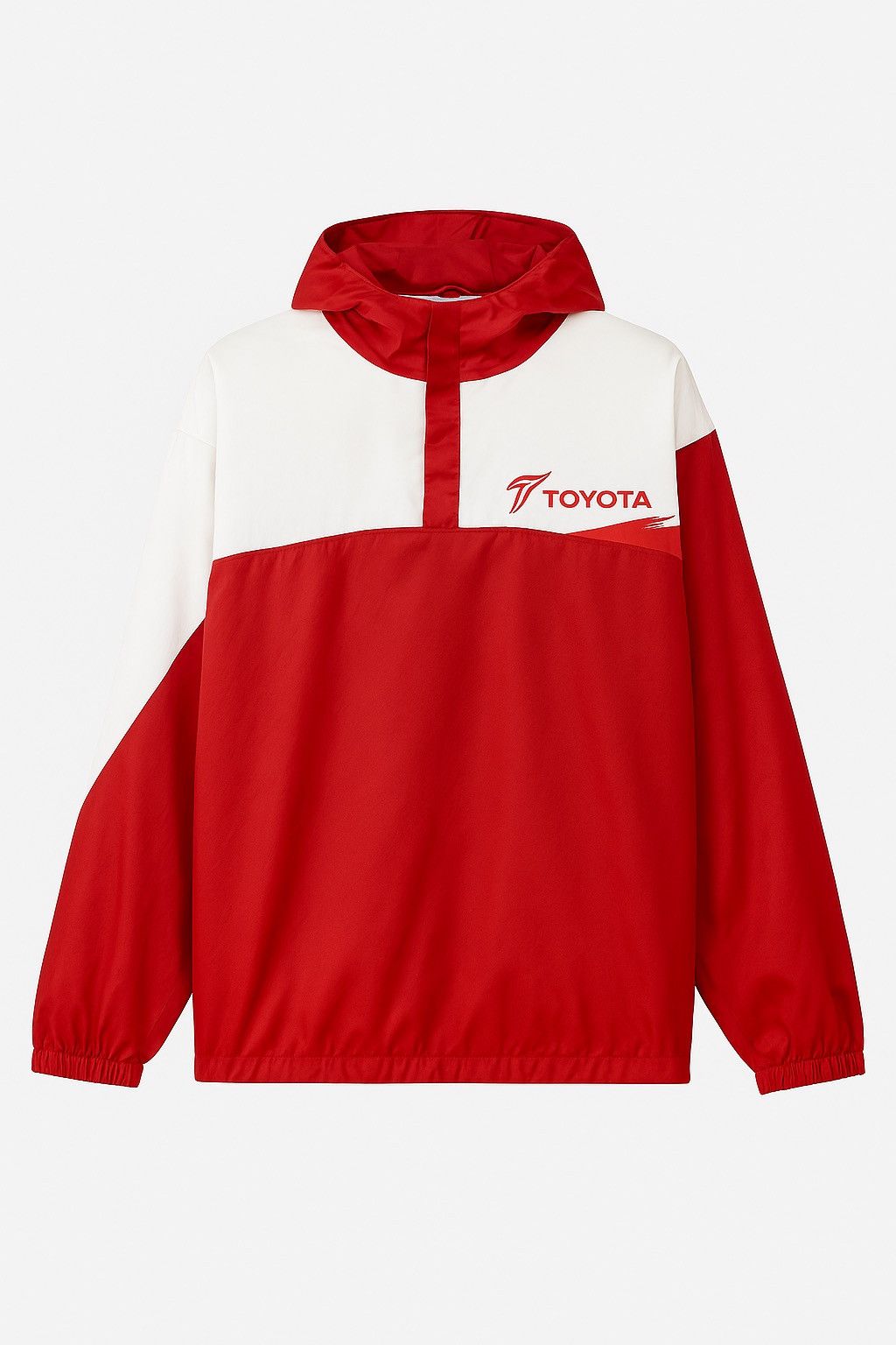 Japanese Brand Vintage Toyota Racing Windbreaker Pullover Jacket Red White Size US L / EU 52-54 / 3 - 1 Thumbnail