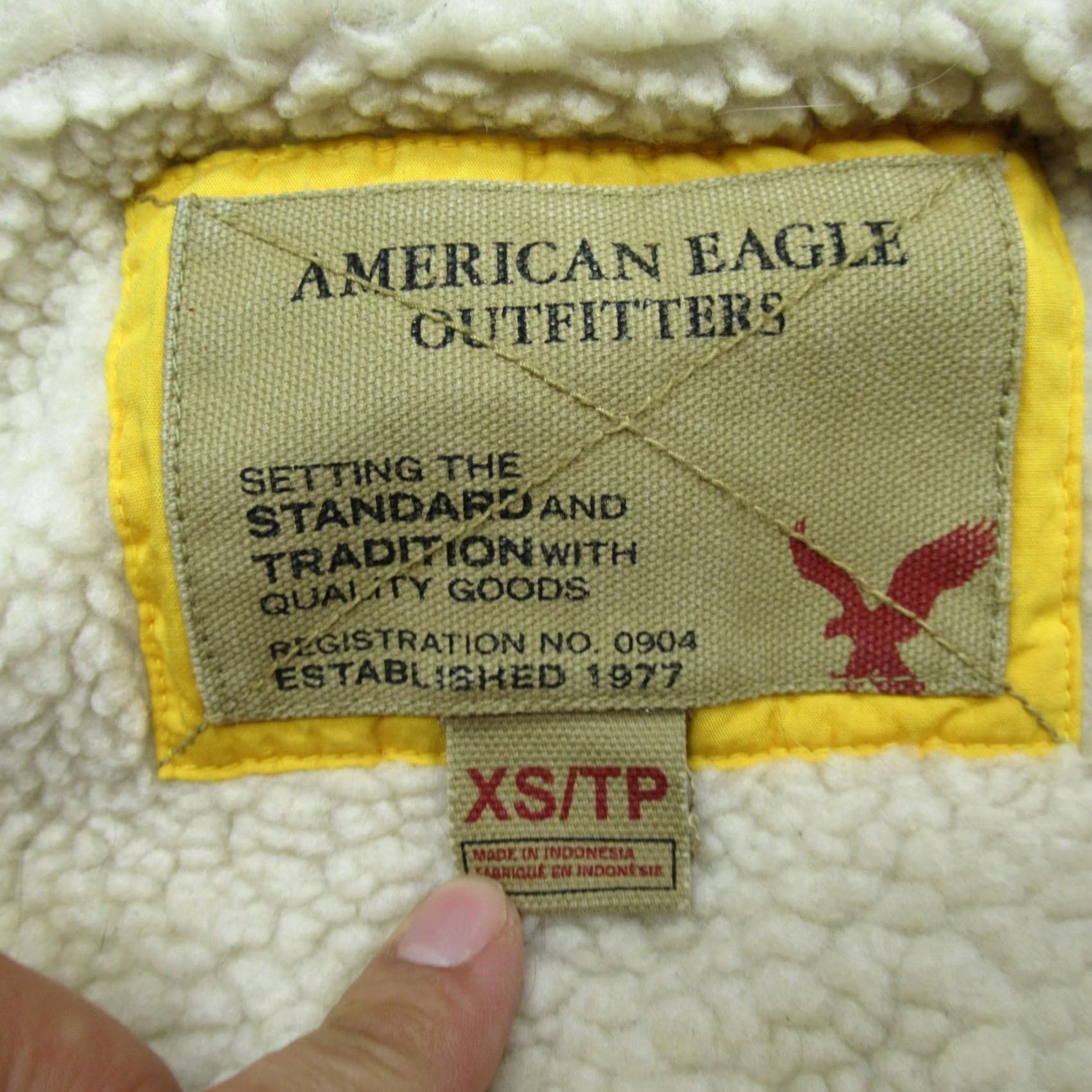 American Eagle Outfitters VINTAGE American Eagle Jacket Mens XS Brown Sherpa Heavy Duck Canvas Chore READ Size US XS / EU 42 / 0 - 4 Thumbnail