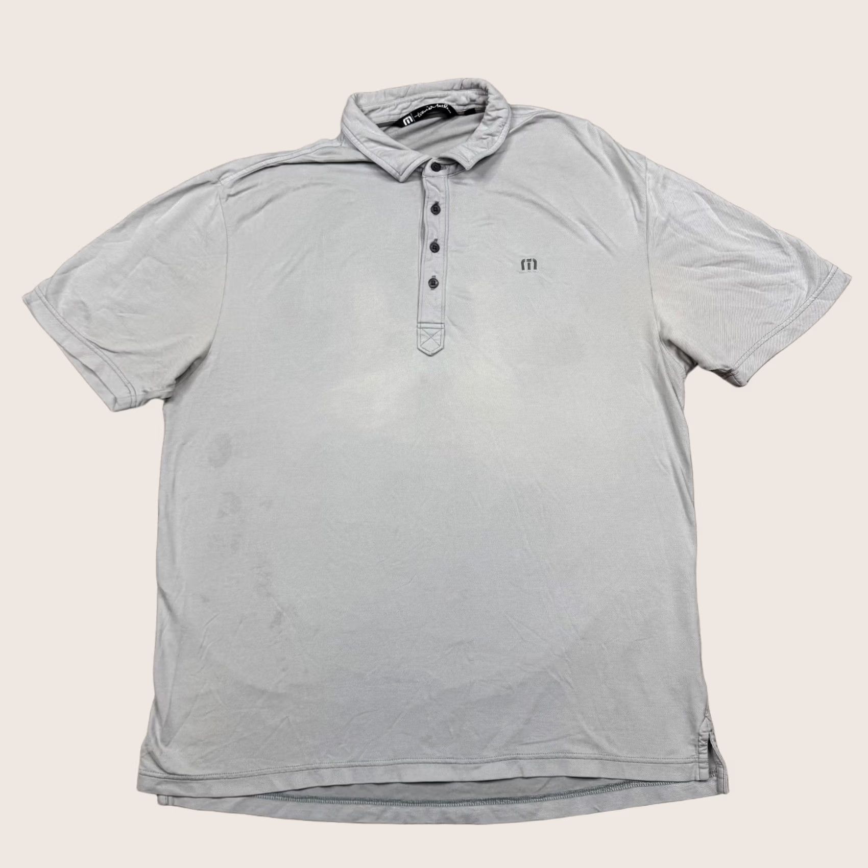 TravisMathew Travis Mathew Polo Shirt XL Gray Short Sleeve Golf Performance Shirt Size US XL / EU 56 / 4 - 1 Thumbnail