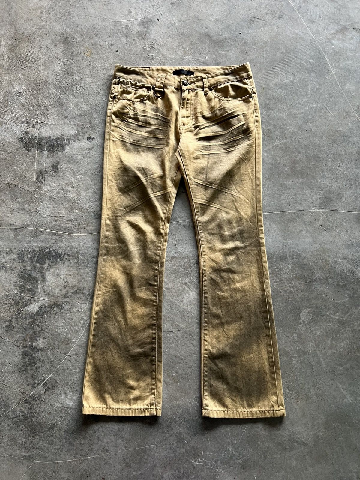 If Six Was Nine Flared roshell waxed denim dirty style japanese jeans Size US 34 / EU 50 - 1 Thumbnail