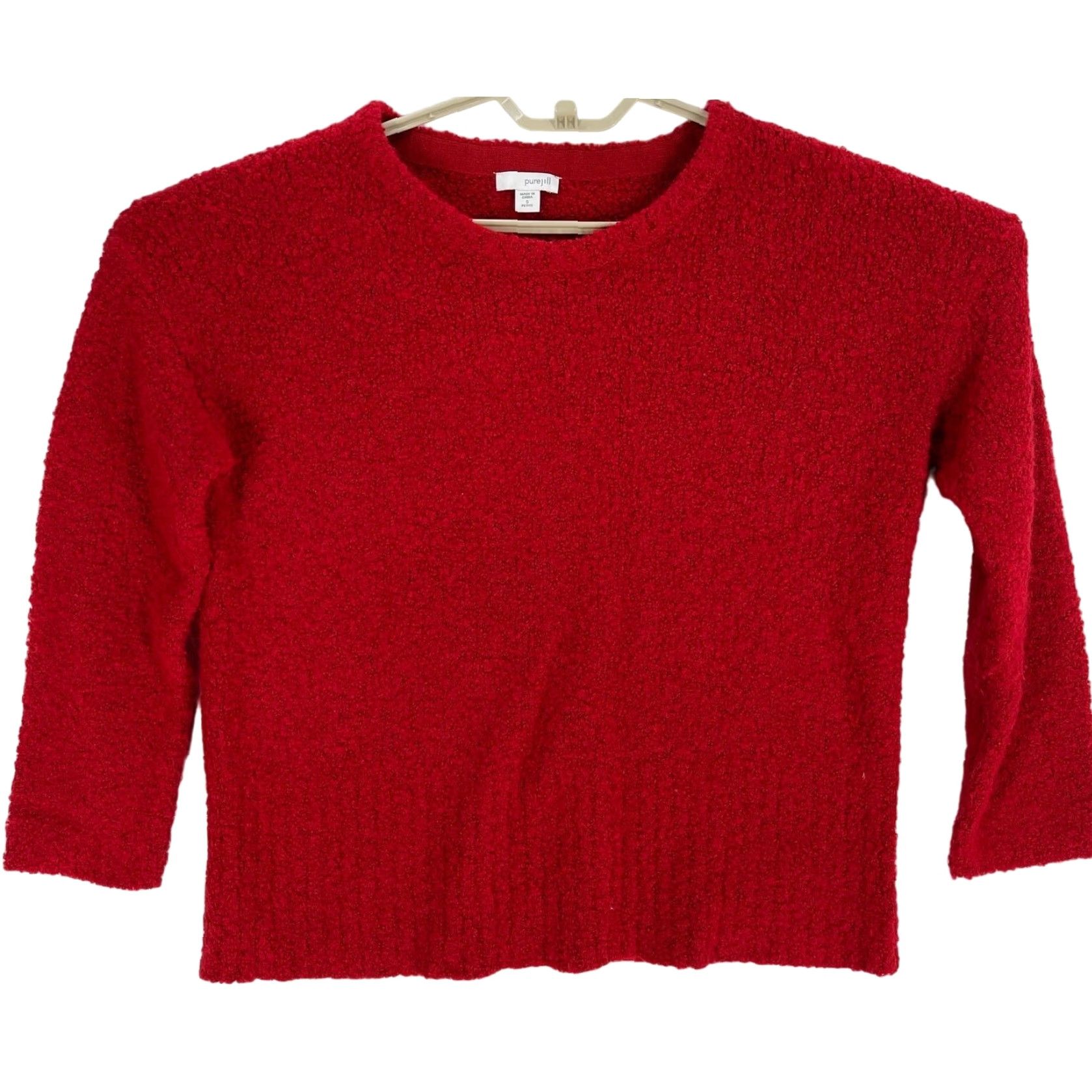 J. Jill J. Jill Sweater Petite S Red Wool Acrylic Nylon Long Sleeve Pullover Women Size S / US 4 / IT 40 - 2 Thumbnail