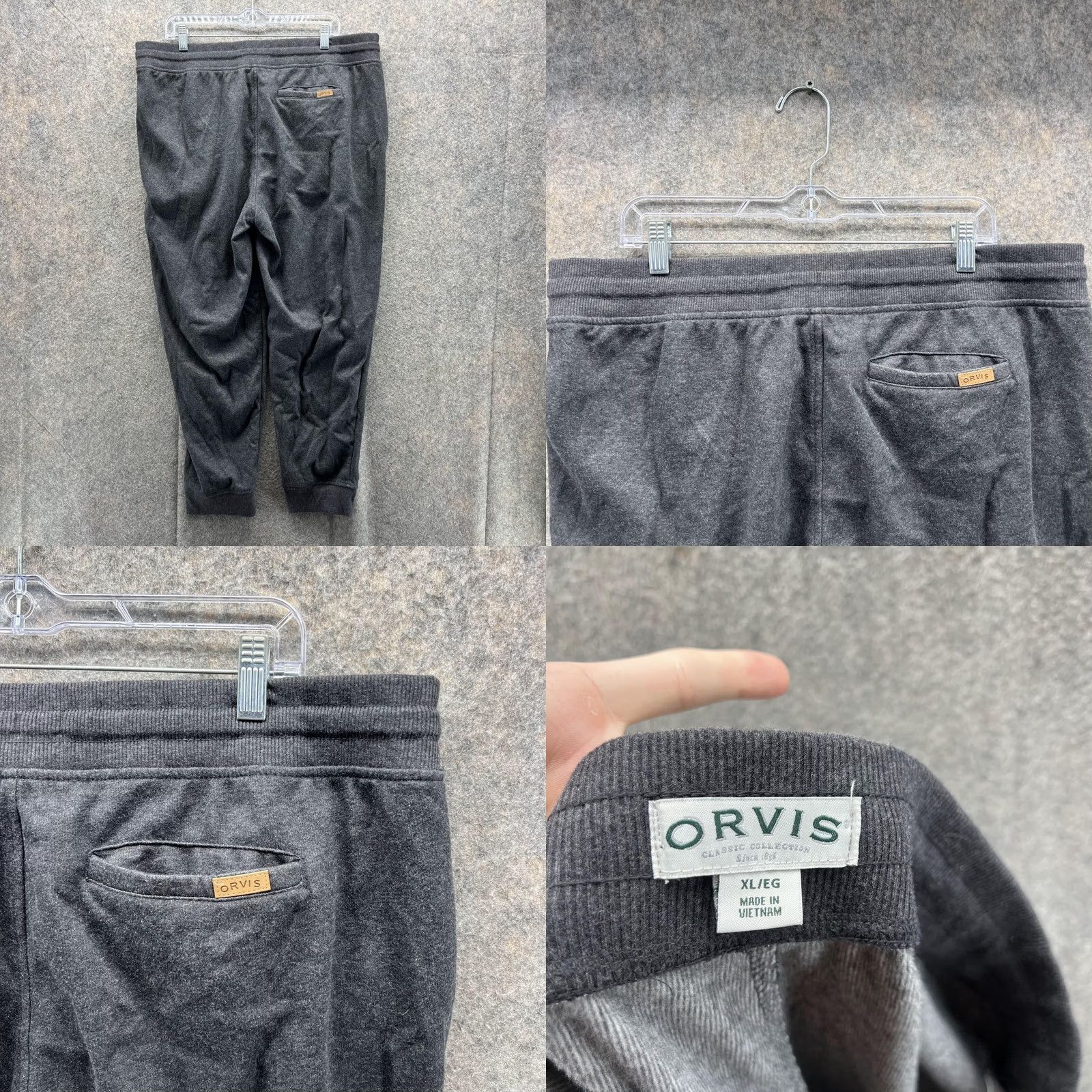 Orvis Orvis Jogger Pants Men XL Grey Cotton Fleece Sweatpants Casual Everyday Straight Leg Pockets Size US 36 / EU 52 - 8 Thumbnail