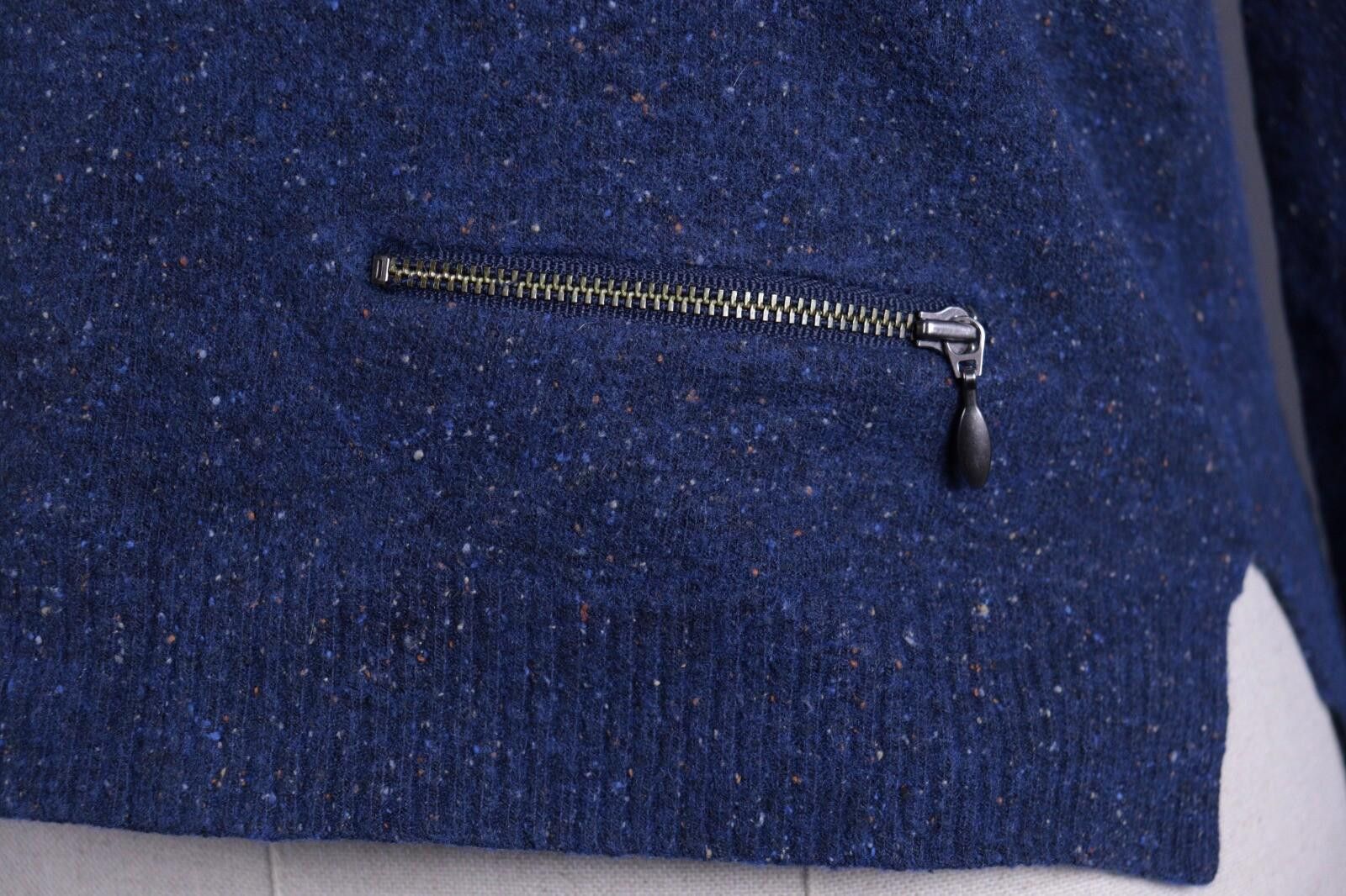 Designer Toast Rare Blue Merino Wool Silk Knit Sweater Size XS Size XS / US 0-2 / IT 36-38 - 4 Thumbnail