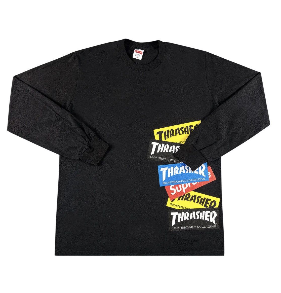 Supreme × Thrasher Brand New Supreme x Thrasher Multi Logo LS Tee