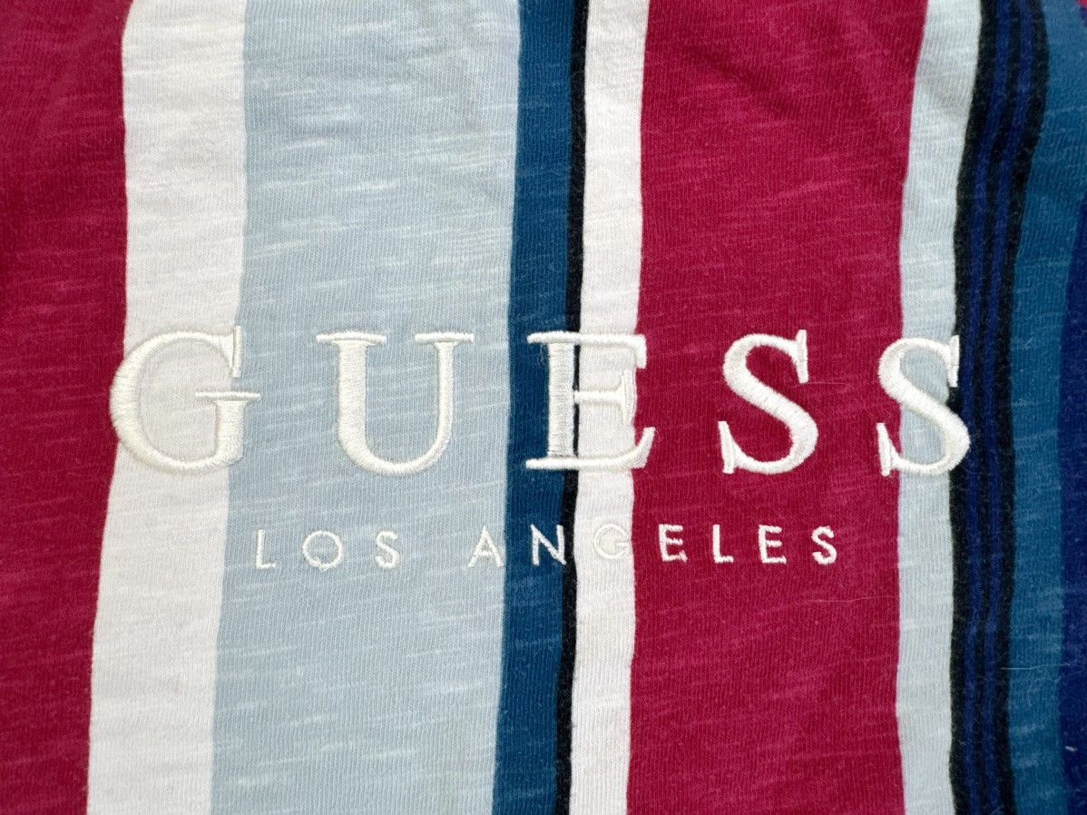 Guess × Vintage GUESS Los Angeles Vintage Striped T-Shirt Size US S / EU 44-46 / 1 - 3 Thumbnail